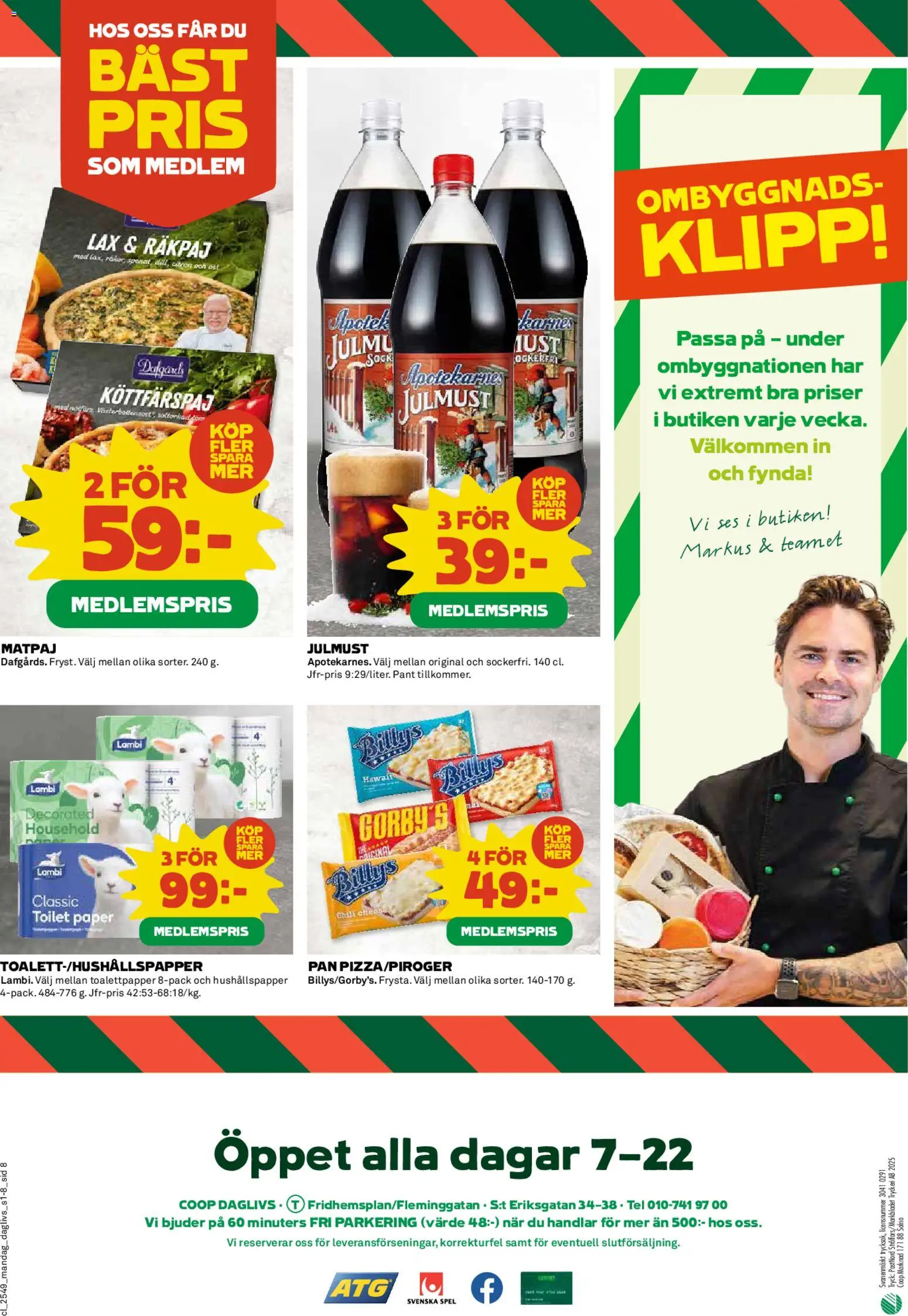 Coop Daglivs reklamblad aktuell från 01.12.2025 | Sida: 8