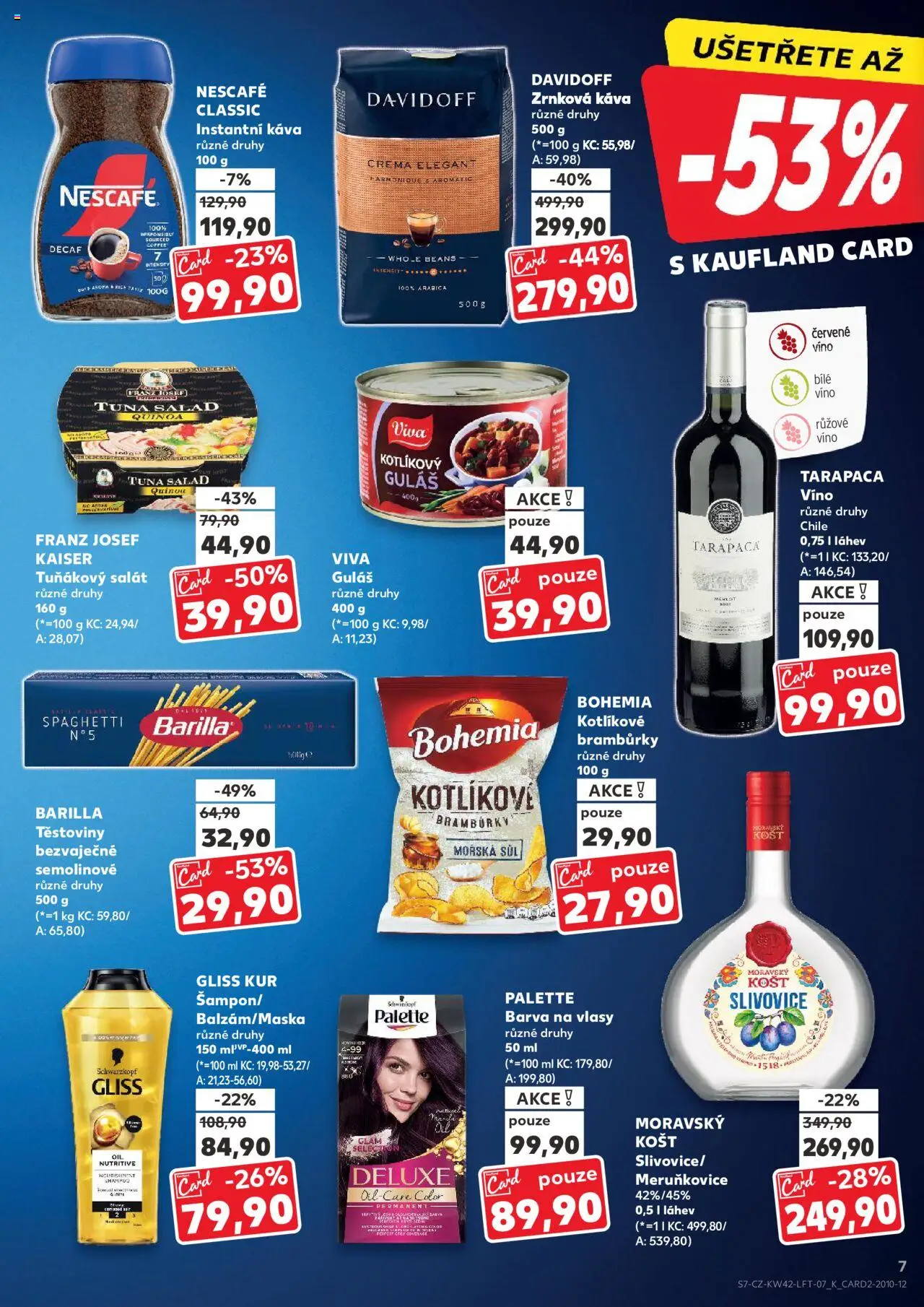 Kaufland leták od 15.10.2025 | Strana: 7 | Produkty: Červené víno, Deluxe, Zrnková káva, Láhev