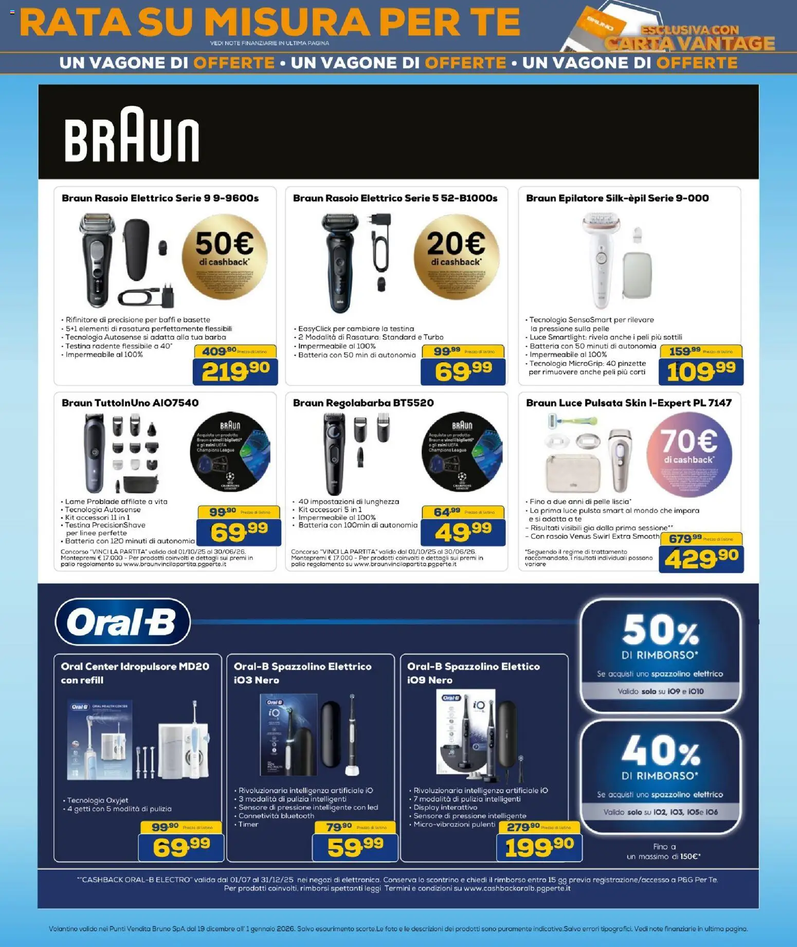 Volantino BRUNO del 19.12.2025 | Pagina: 32 | Prodotti: Regolabarba, Tè, Epilatore, Batteria
