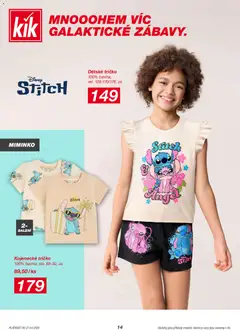 Náhled letáku Kik leták od 27.04.2026 | Strana: 14 | Produkty: Tričko, Stitch