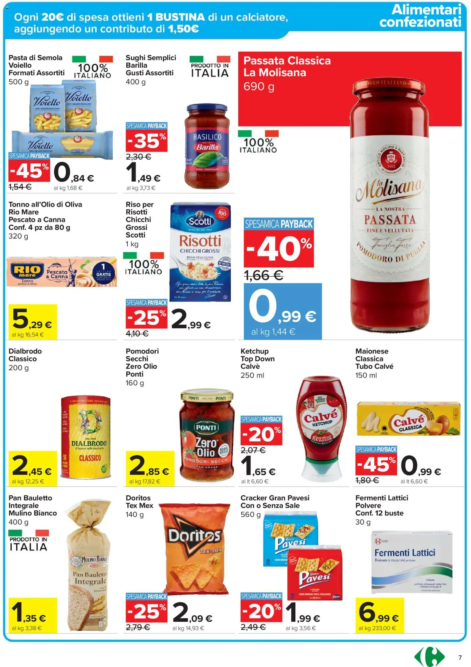 Volantino Carrefour del 20.11.2025 | Pagina: 7 | Prodotti: Riso, Top, Pomodori, Basilico