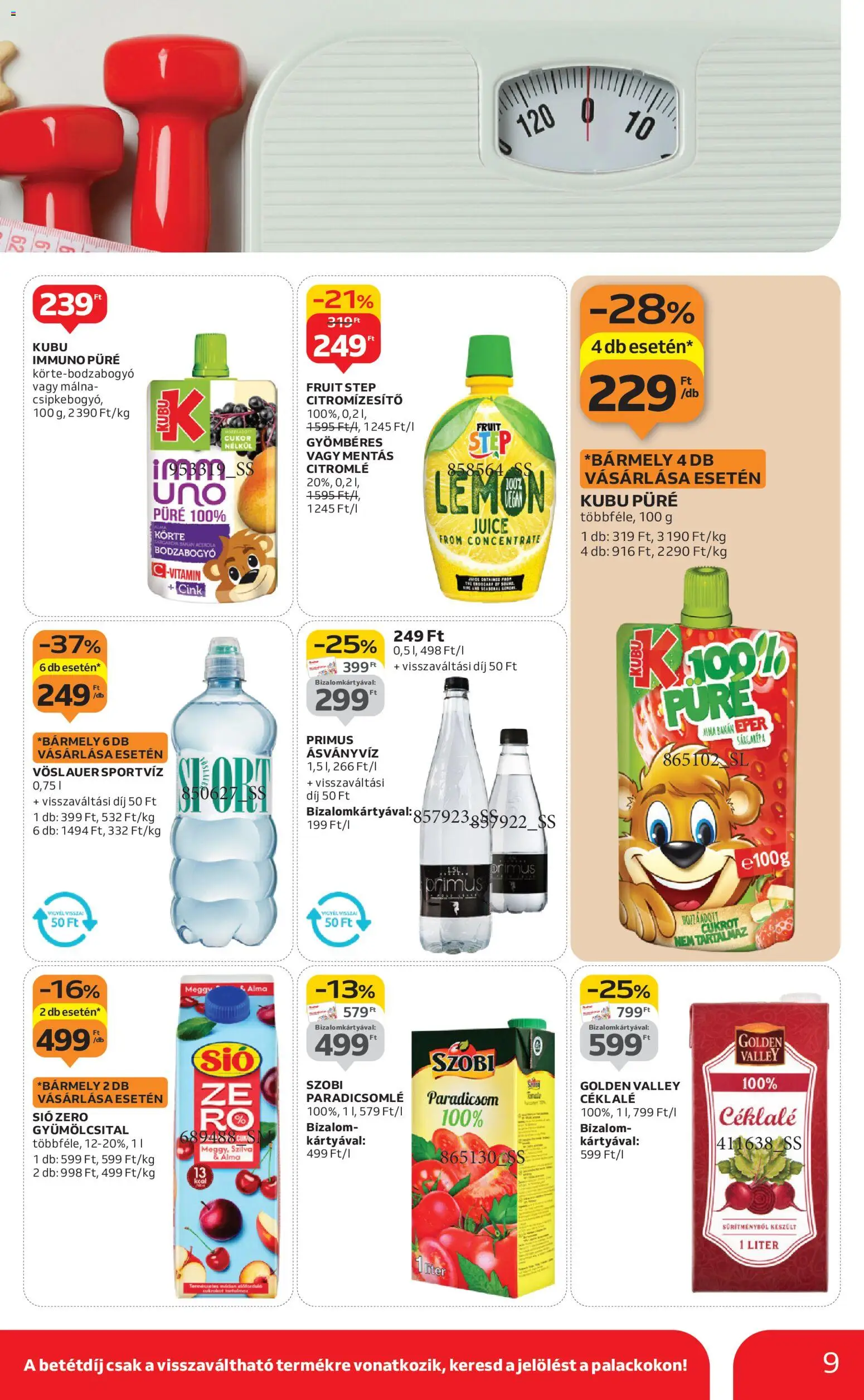 Auchan akciós ujság - amely érvényes a következő dátumtól: 15.01.2026 | Oldal: 9 | Termékek: Málna, Sárgarépa, Szilva, Ásványvíz