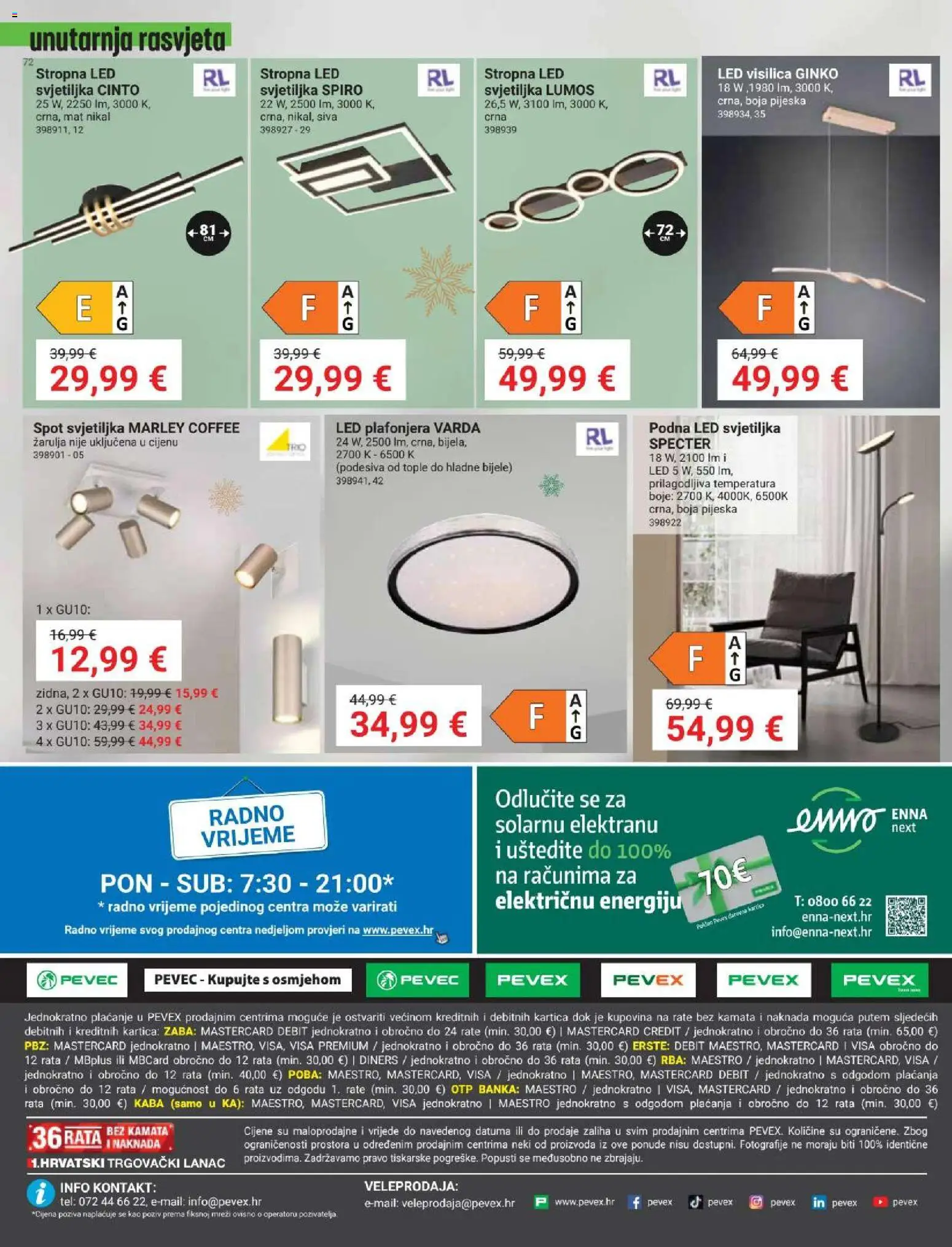 Pevex katalog | vrijedi od 27.11.2025 | Stranica: 32 | Proizvodi: Svjetiljka, Rasvjeta, Plafonjera