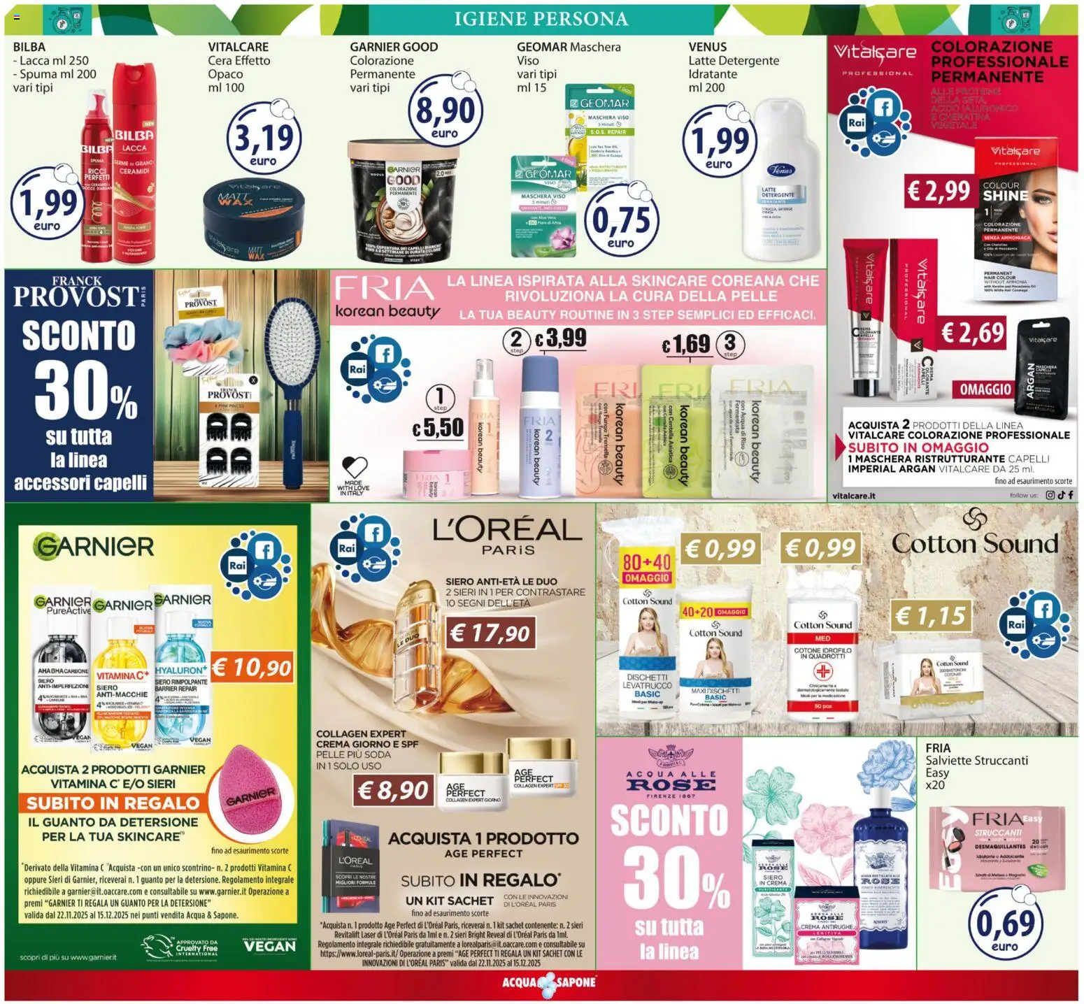 Volantino Acqua e Sapone del 01.12.2025 | Pagina: 8 | Prodotti: Salviette struccanti, Sapone, Detergente, Acqua