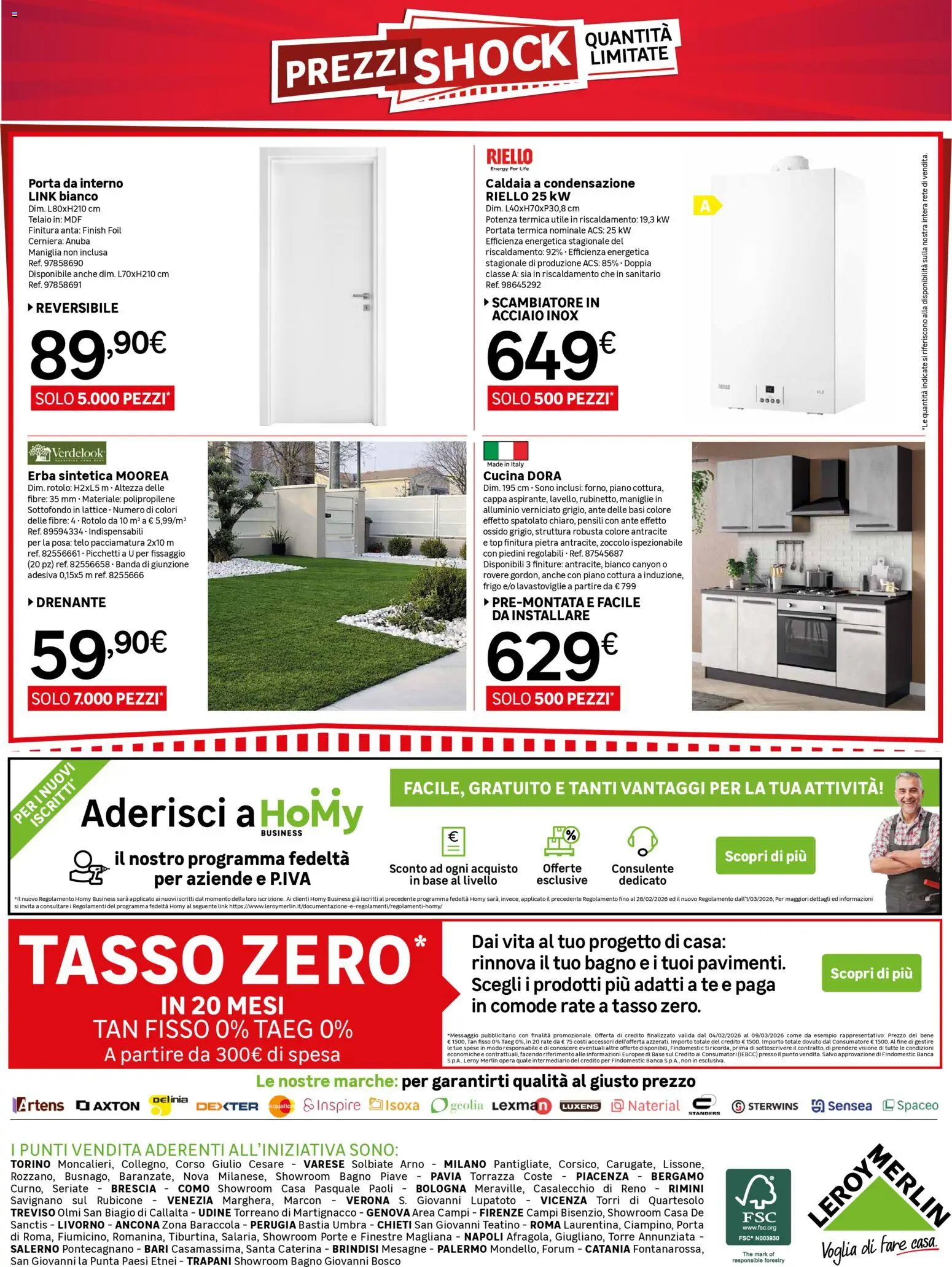 Volantino Leroy Merlin del 04.02.2026 | Pagina: 12 | Prodotti: Top, Piano cottura, Lavastoviglie, Bagno