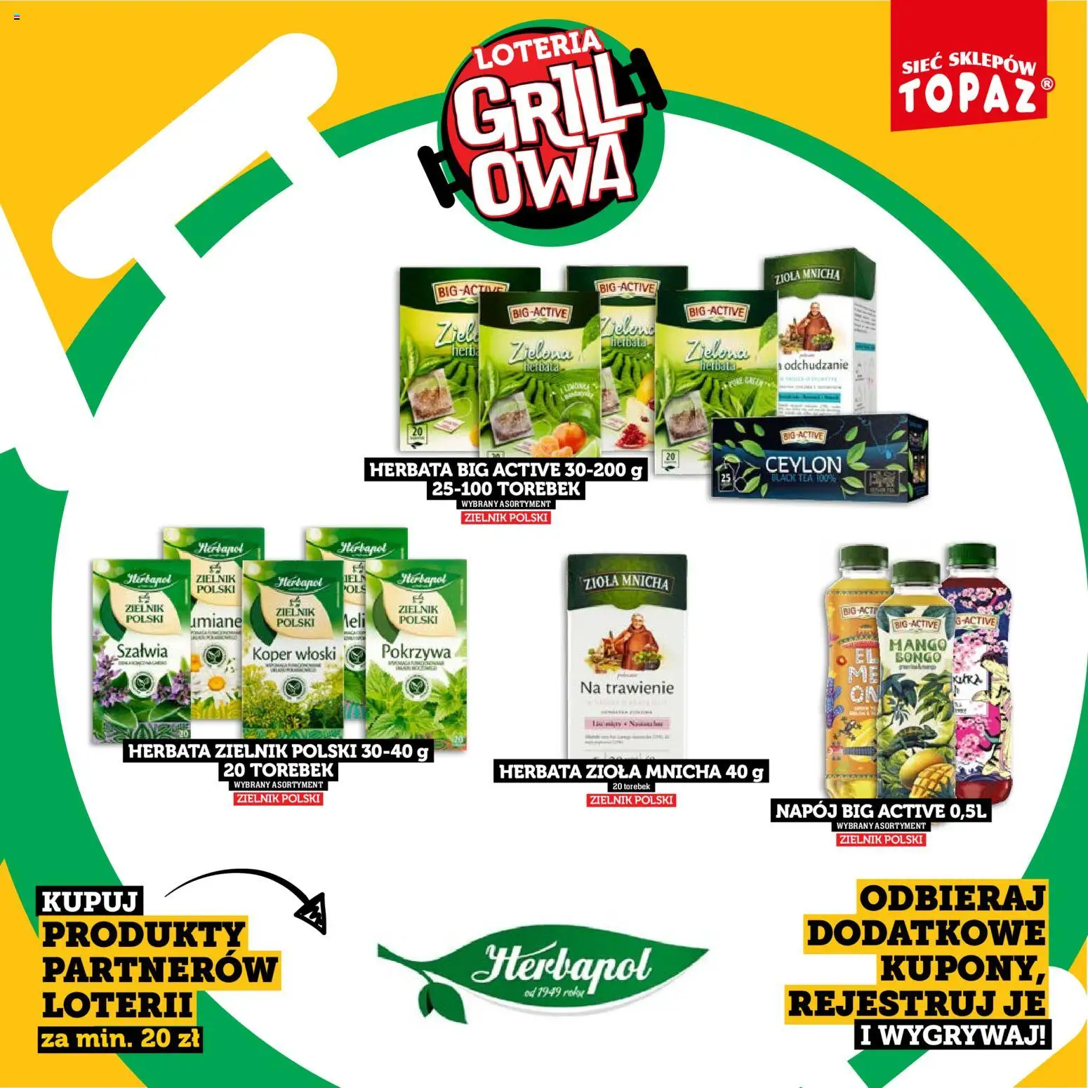 Topaz gazetka - Kupuj, Grilluj I Wygrywaj od 20.04.2026 | Strona: 25 | Produkty: Mango, Herbata