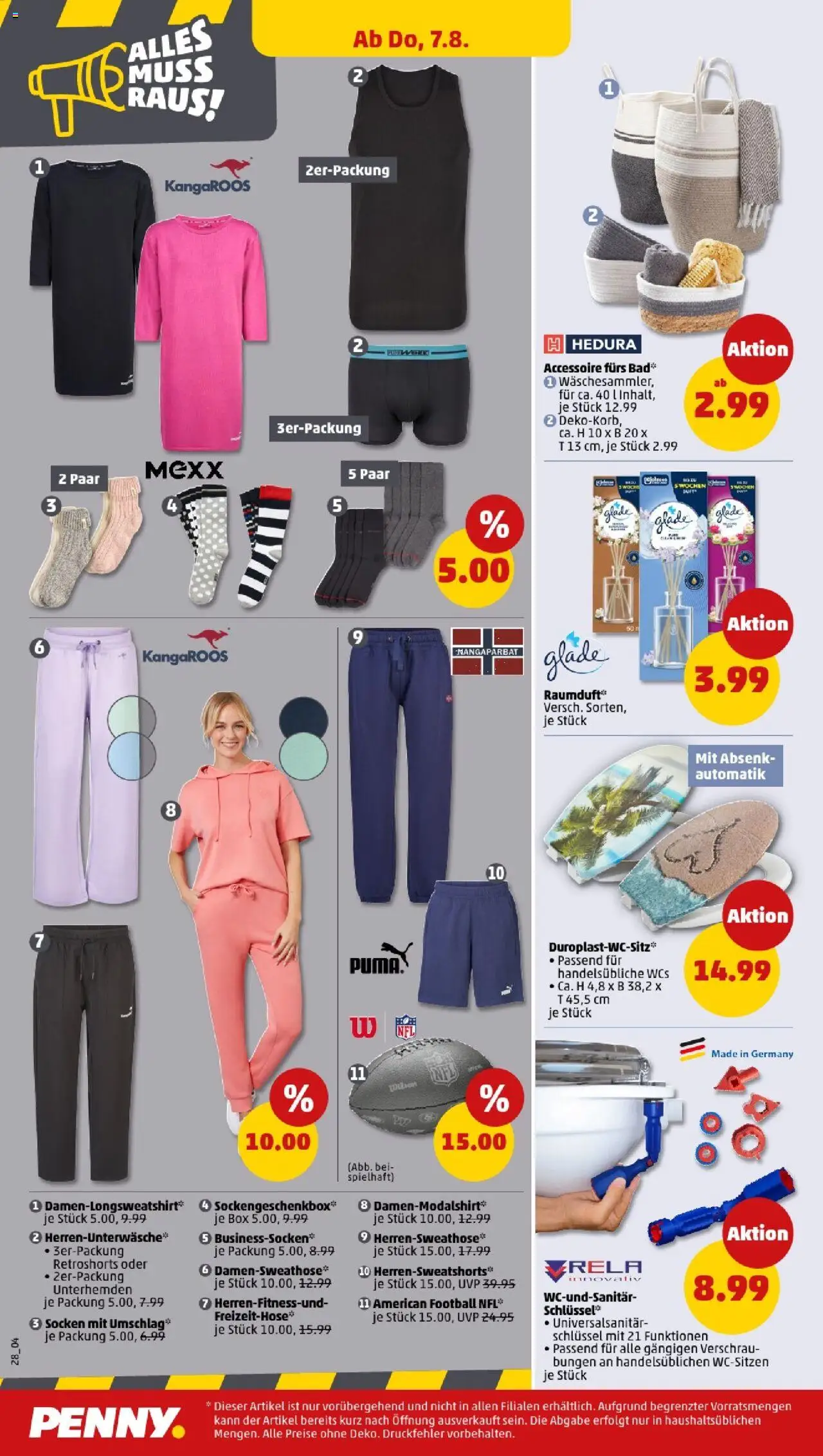 Penny - Bayern - gültig ab dem 04.08.2025 | Seite: 28 | Produkte: Box, Bad, Football, Socken