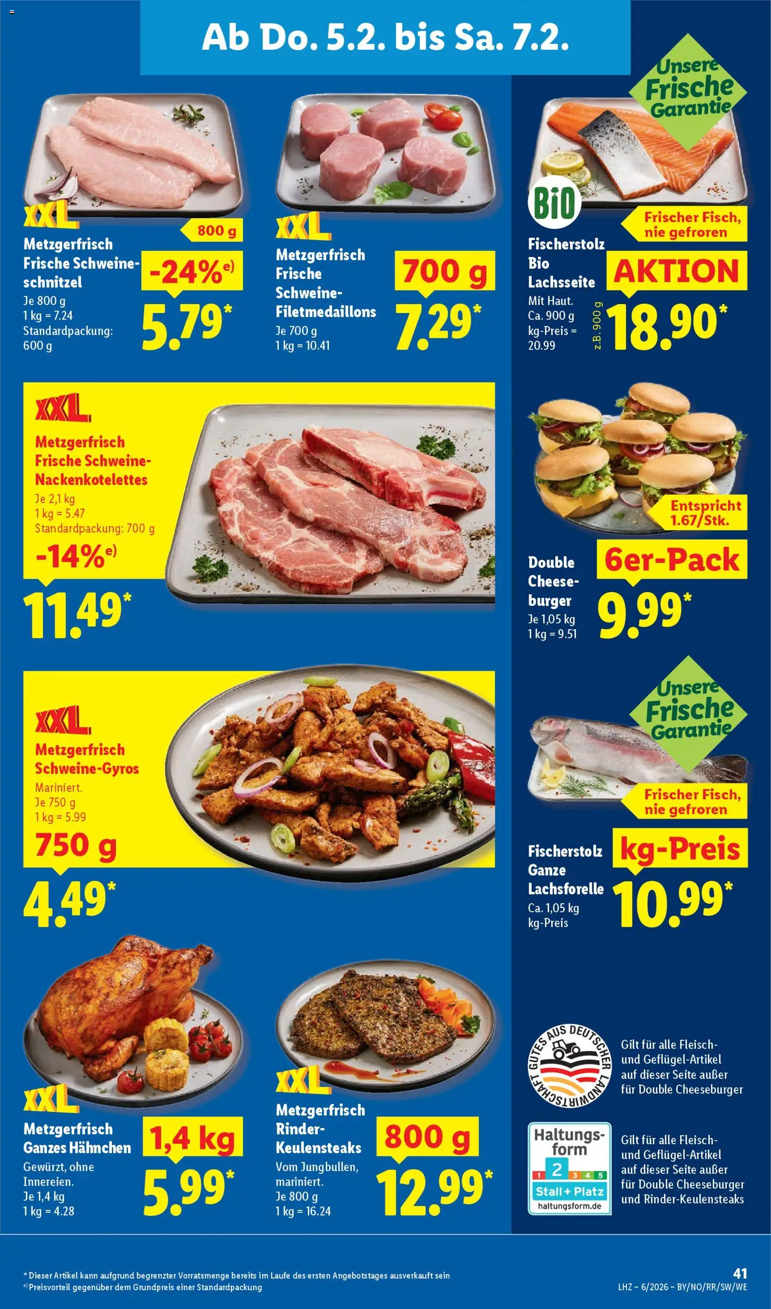 Lidl Prospekt Hilders – gültig ab 02.02.2026 | Seite: 59 | Produkte: Hahnchen, Burger, Schnitzel, Fleisch