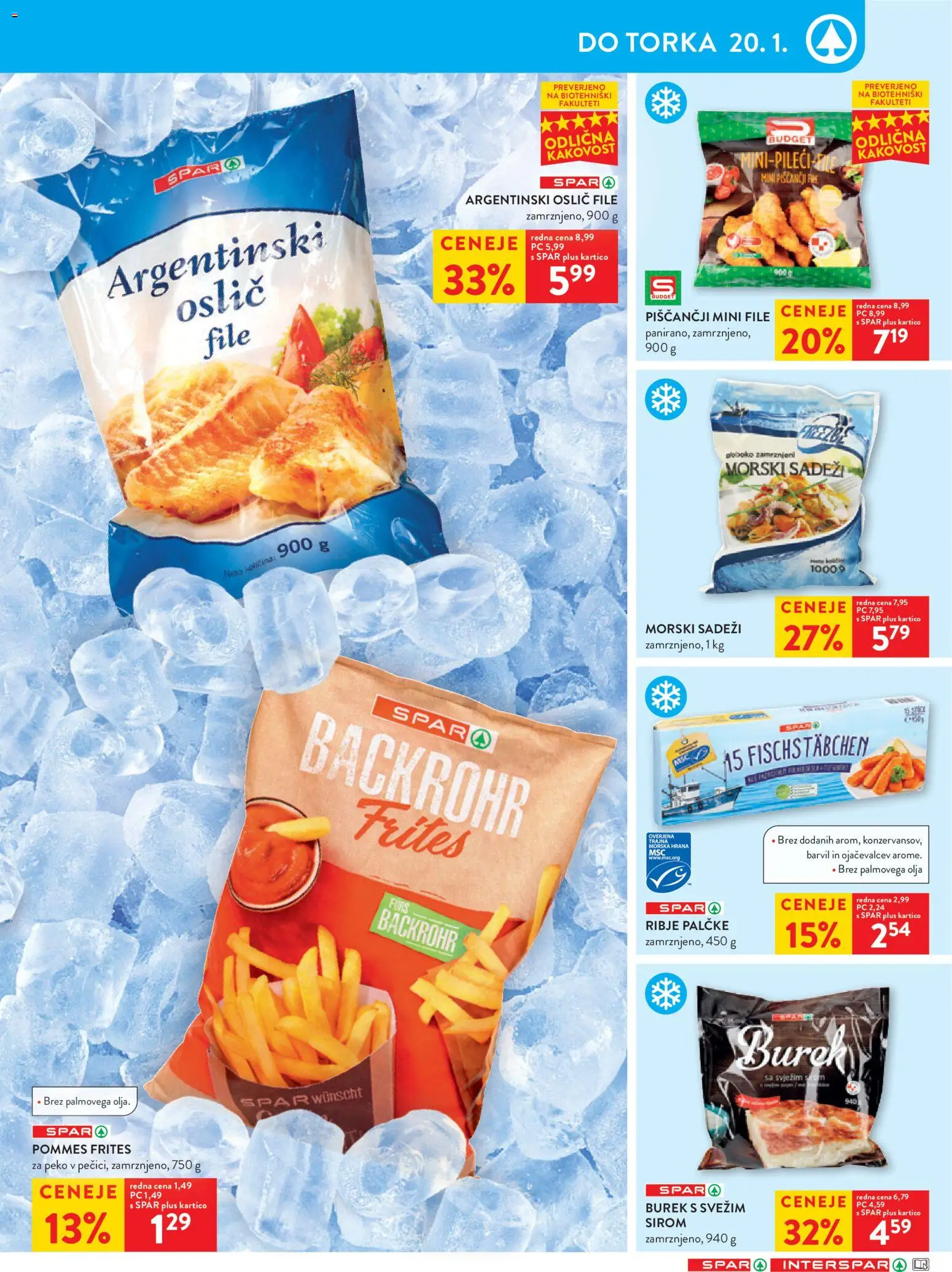 Novi Spar katalog ponudbe – veljaven od 14.01.2026 | Stran: 17 | Izdelki: Oslič, Morski sadezi