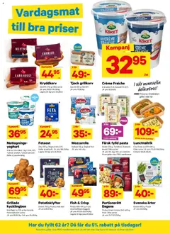 City Gross reklamblad aktuell från 18.08.2025 | Sida: 5 | Produkter: Såg, Creme fraiche, Yoghurt, Pasta
