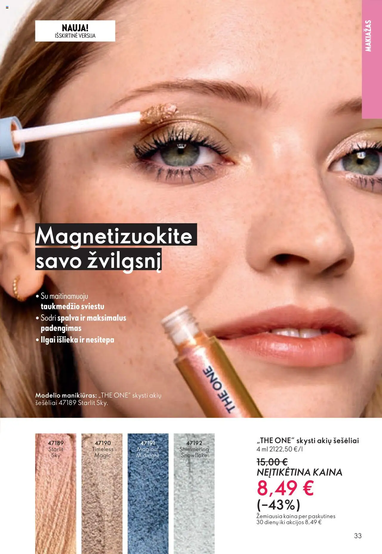 Oriflame akcijos nuo 08.10.2025 | Puslapis: 33 | Prekių: Makiažas