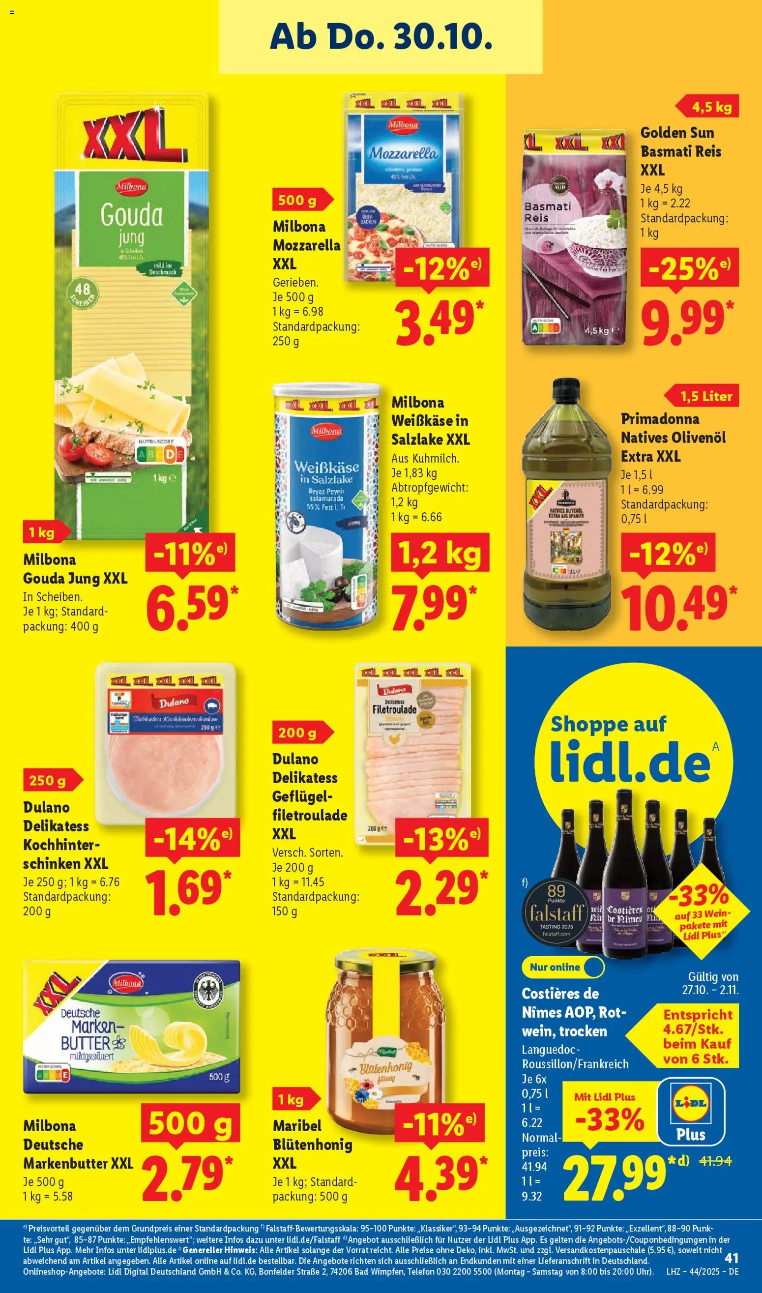 Lidl - Prospekt – gültig ab 27.10.2025 | Seite: 61 | Produkte: Butter, Mozzarella, Bad, Reis