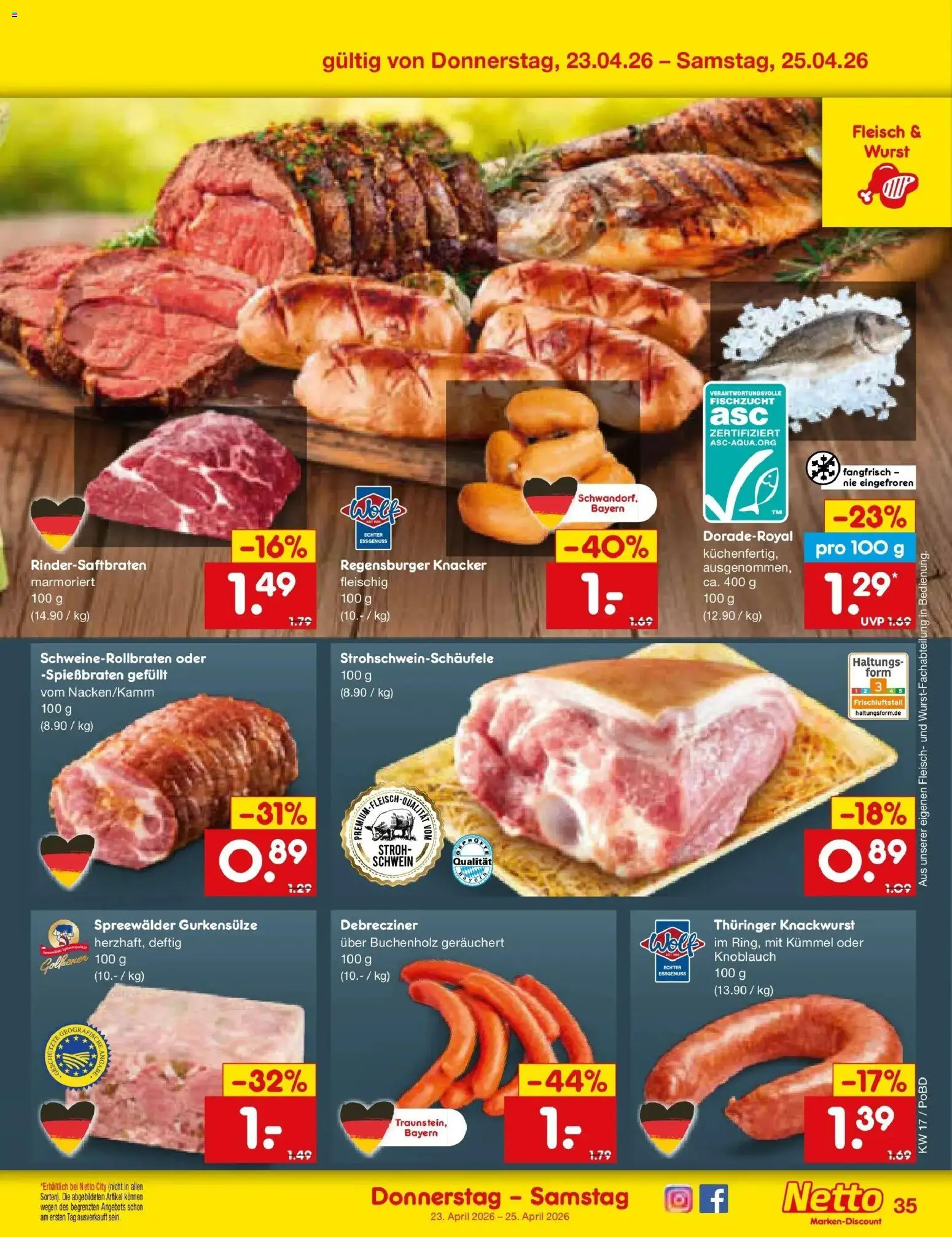 Netto Marken-Discount Prospekt Selb	 – gültig ab 20.04.2026 | Seite: 47 | Produkte: Wurst, Knoblauch, Fleisch