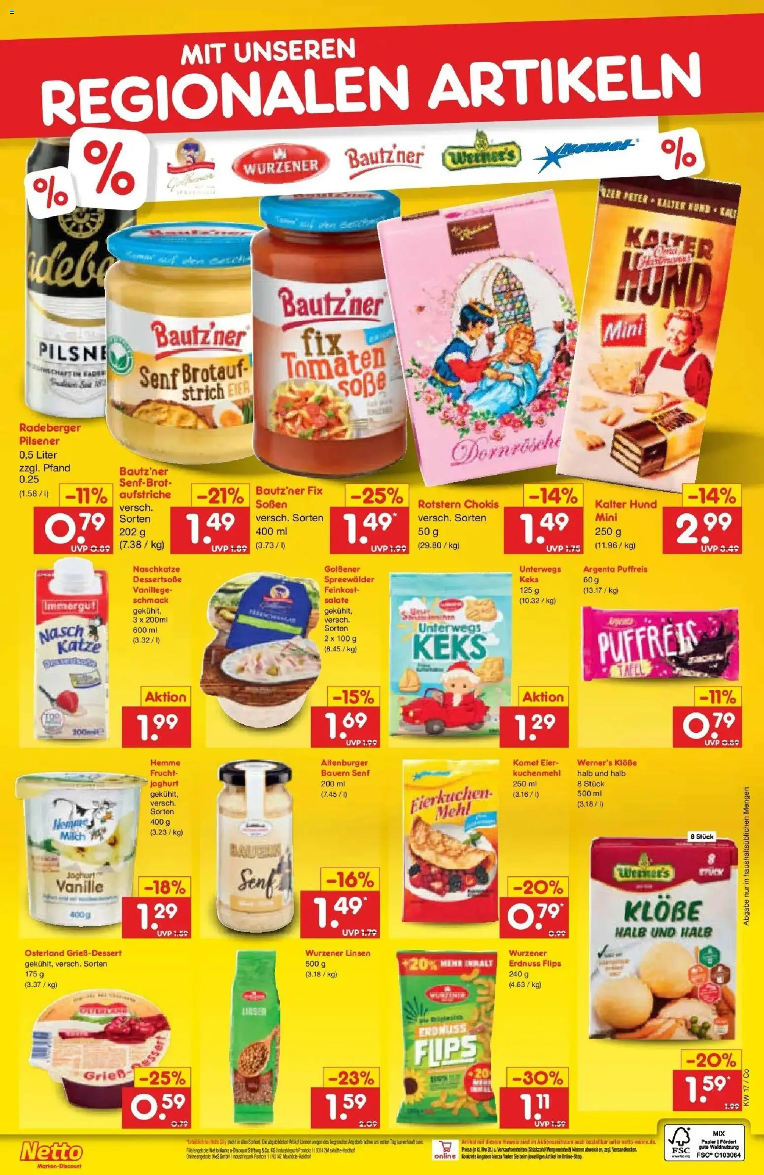 Netto Marken-Discount Prospekt Bitterfeld-Wolfen	 – gültig ab 20.04.2026 | Seite: 58 | Produkte: Mehl, Joghurt, Tomaten, Soße