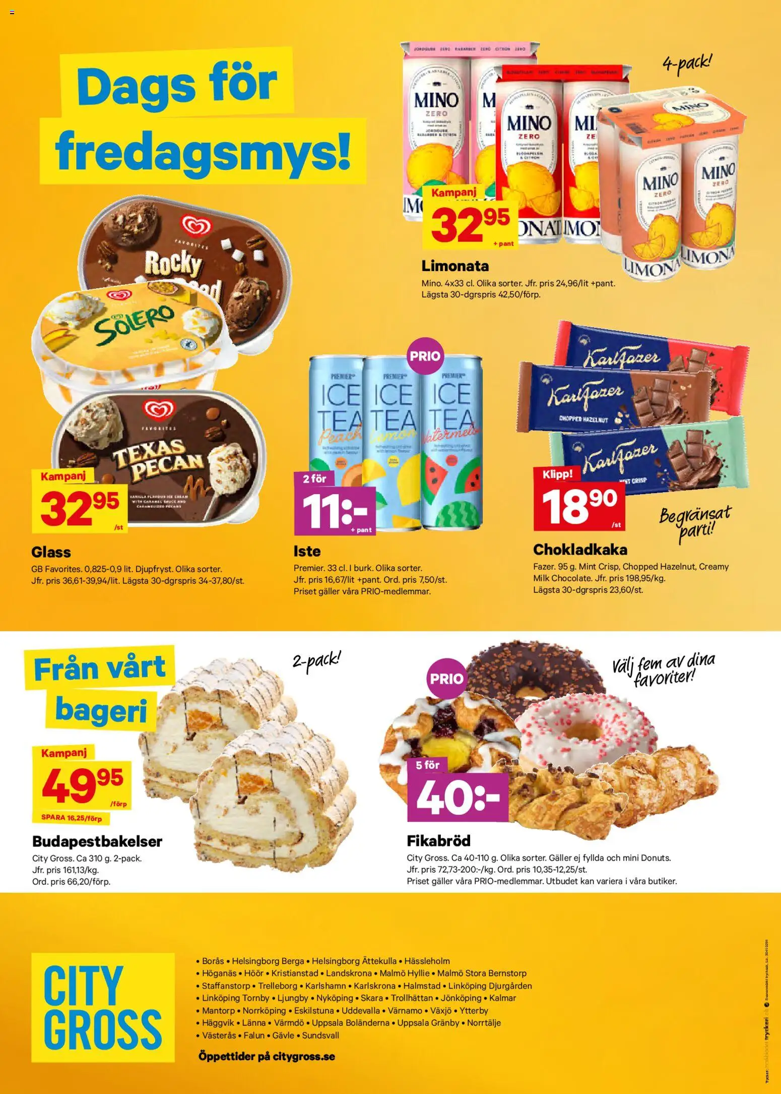 City Gross reklamblad aktuell från 07.04.2026 | Sida: 10 | Produkter: Bageri, Chokladkaka, Glass, Citron