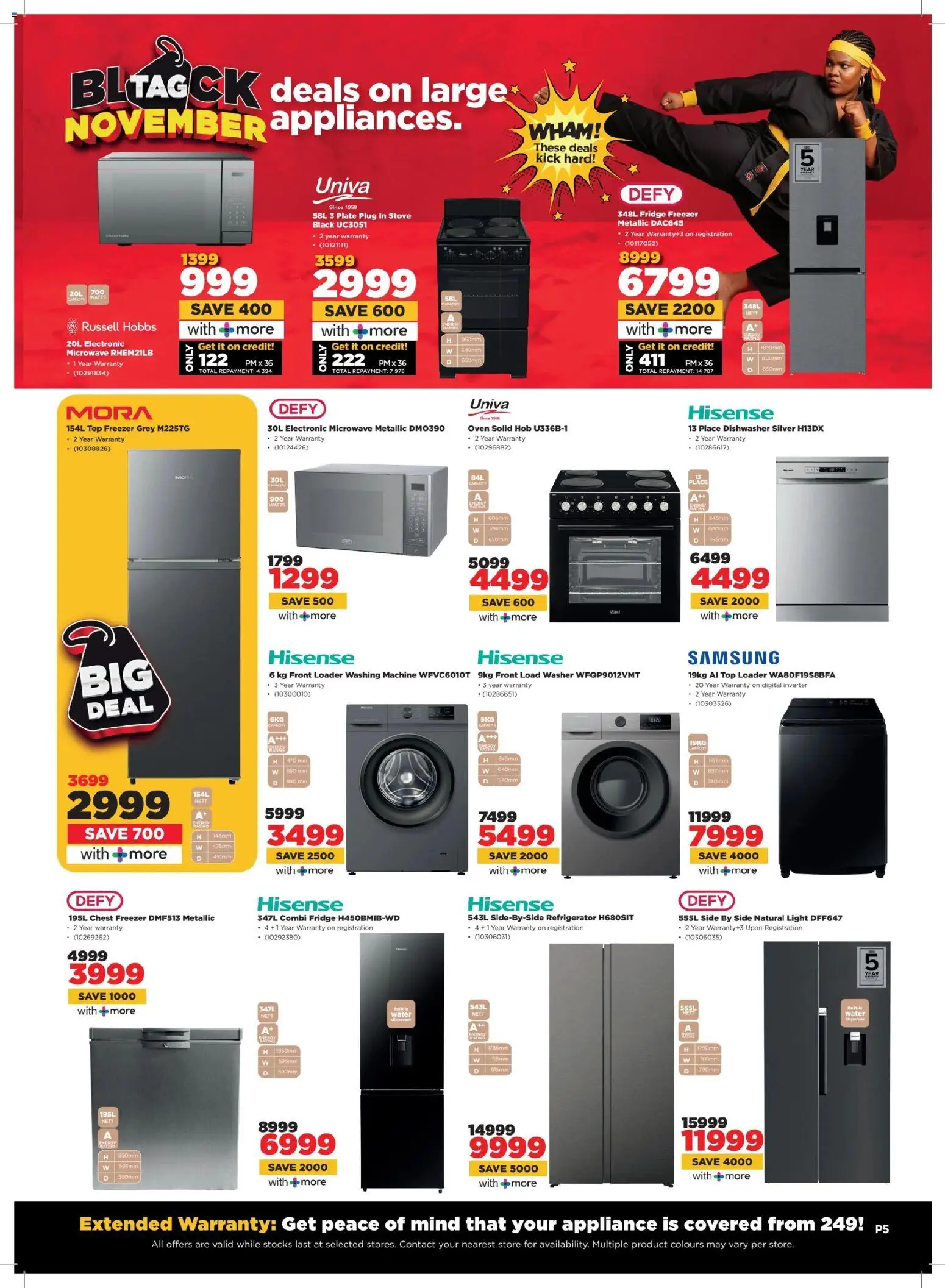 New HiFi Corp catalogue – valid from 29.10.2025 | Page: 5 | Products: Refrigerator, Freezer, Hob, Water