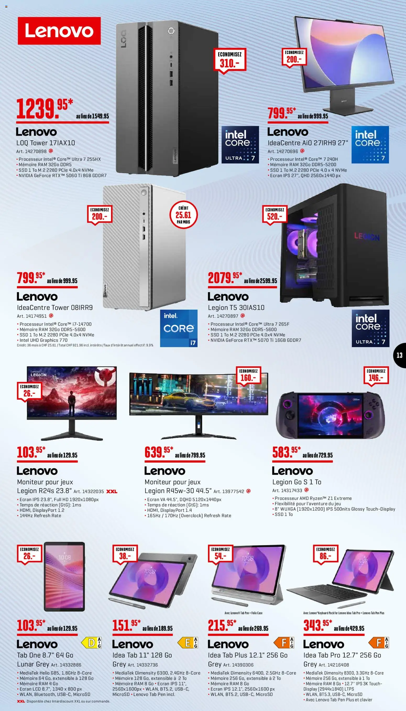 Interdiscount aktionen FR – gültig ab 20.04.2026 | Seite: 13 | Produkte: Lenovo