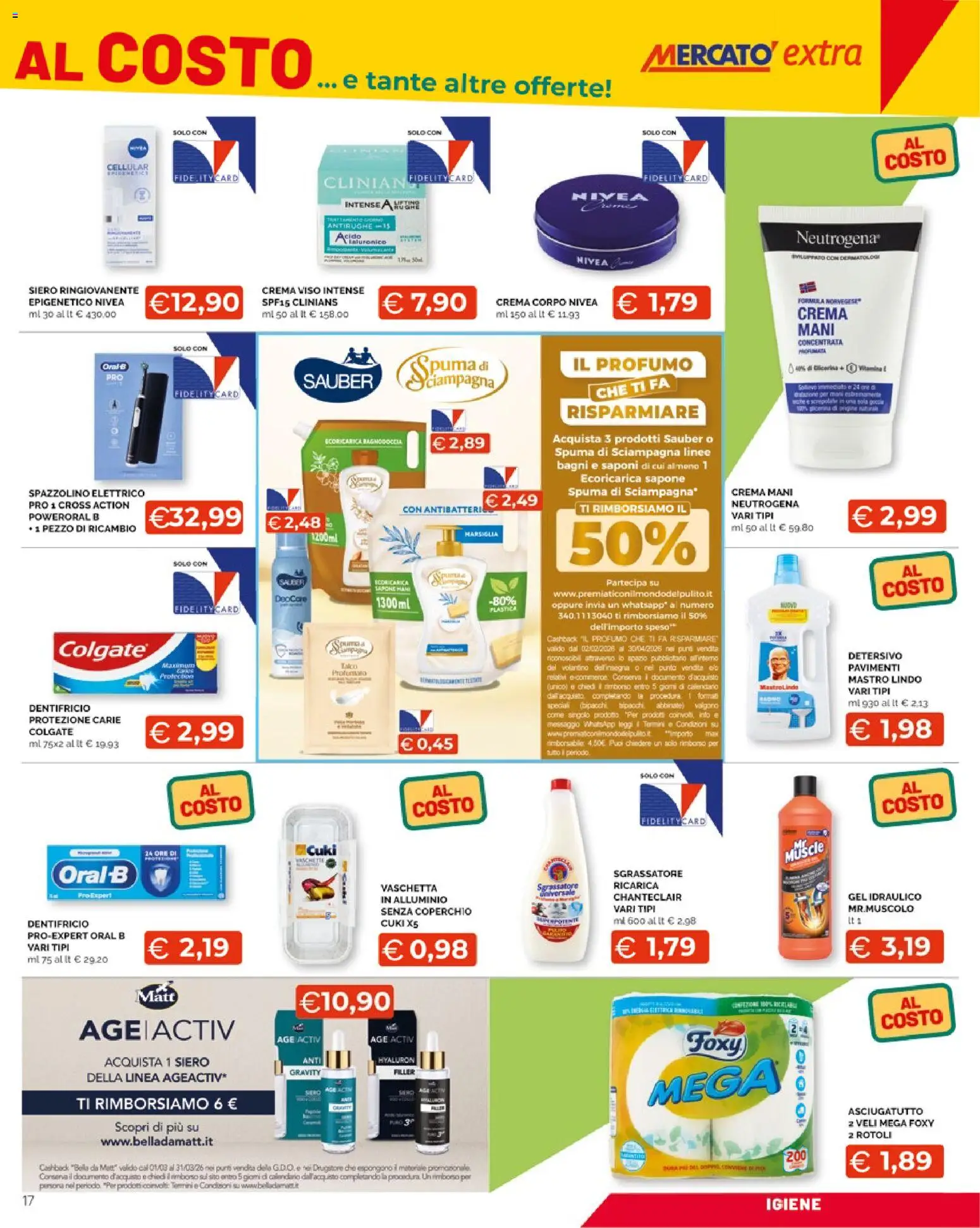 Volantino Mercatò del 09.03.2026 | Pagina: 17 | Prodotti: Crema, Dentifricio, Crema viso, Profumo