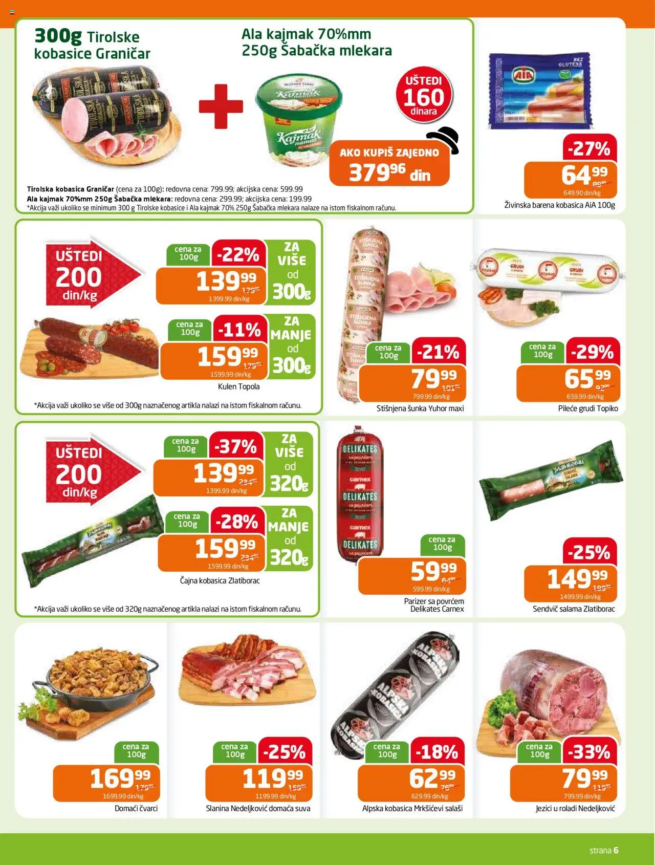 Gomex katalog - važi od 02.07.2025 | Strana: 6 | Proizvode: Parizer, Kulen, Šunka, Kobasica