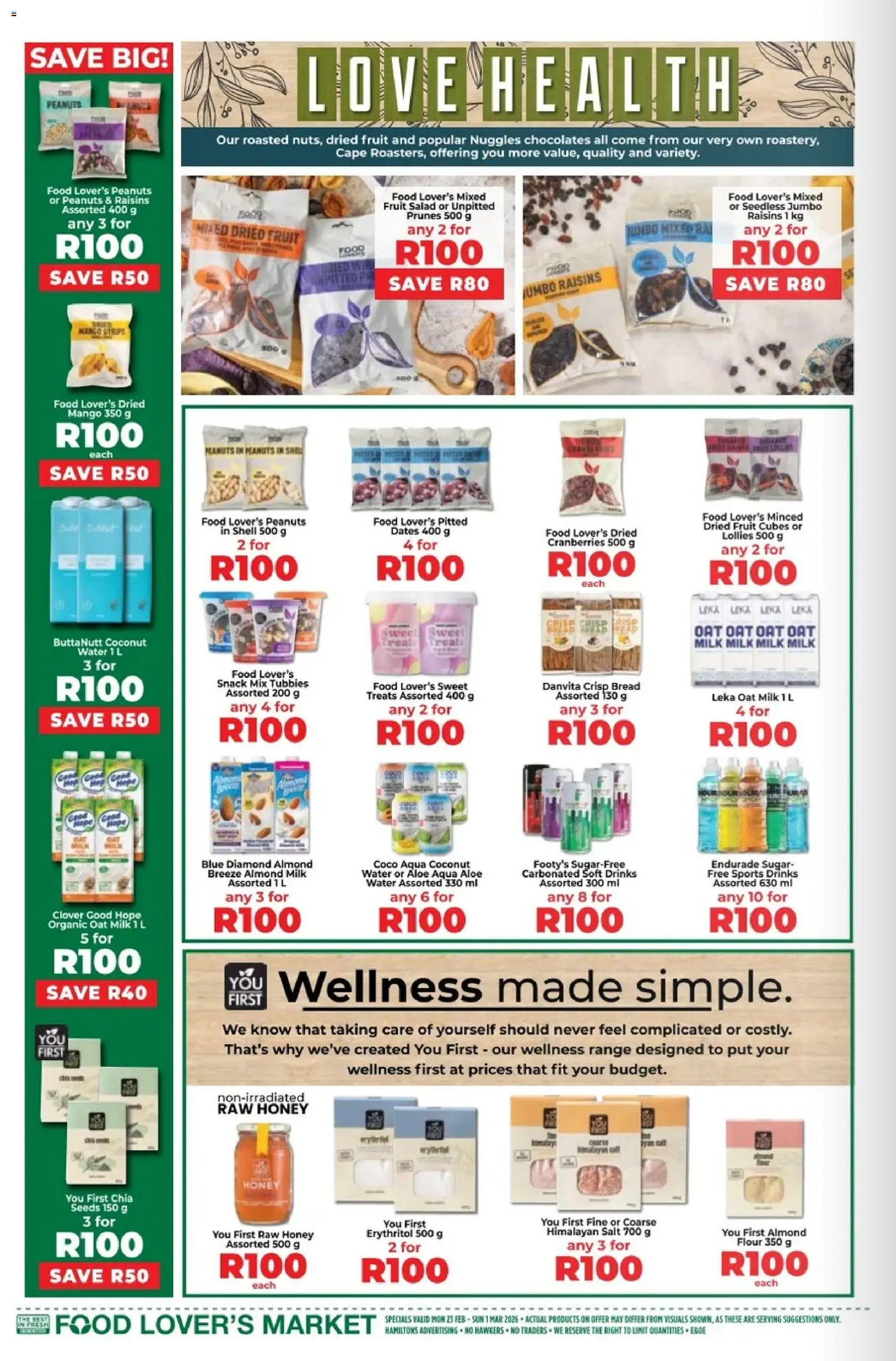 New Food Lover's Market catalogue – valid from 23.02.2026 | Page: 12 | Products: Milk, Salad, Water, Salt