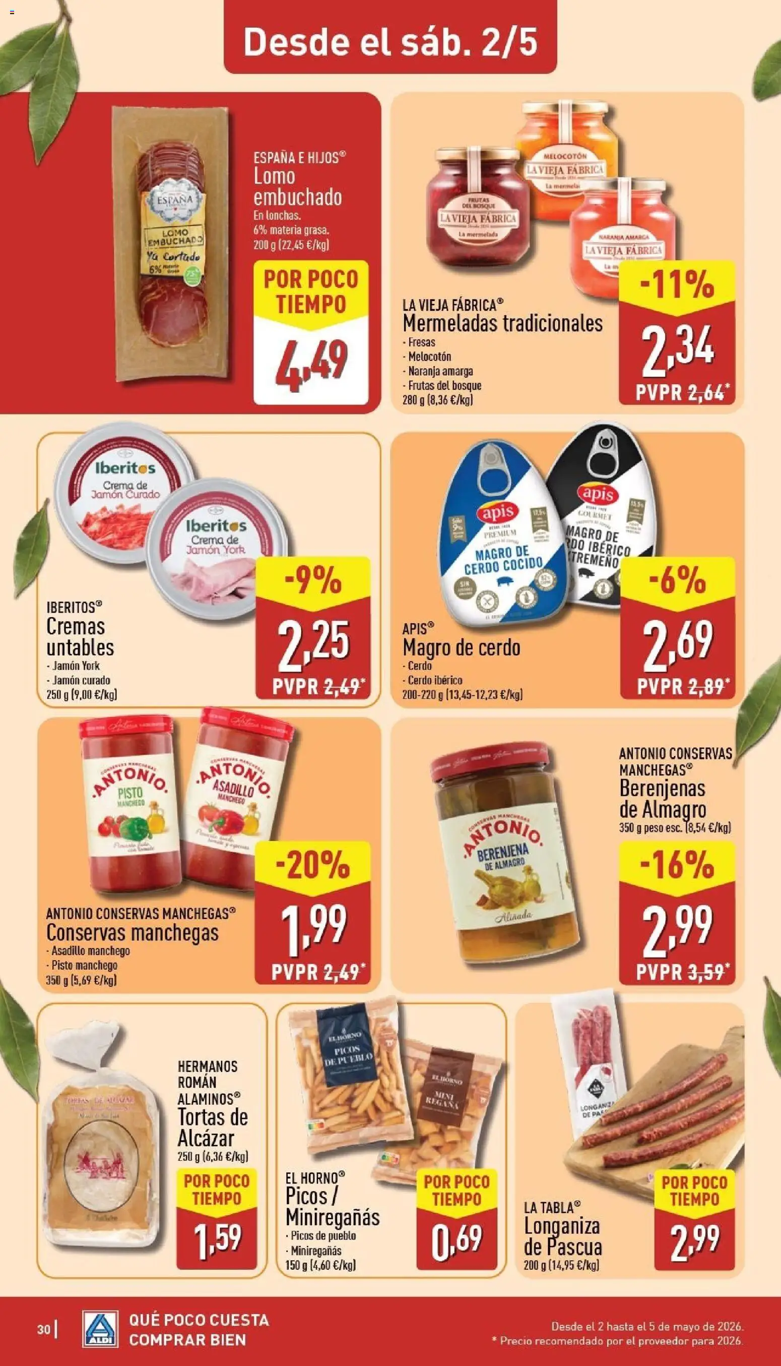 Aldi folleto Canarias │ válido desde el 27.04.2026 | Página: 30 | Productos: Jamón, Crema, Horno, Peso