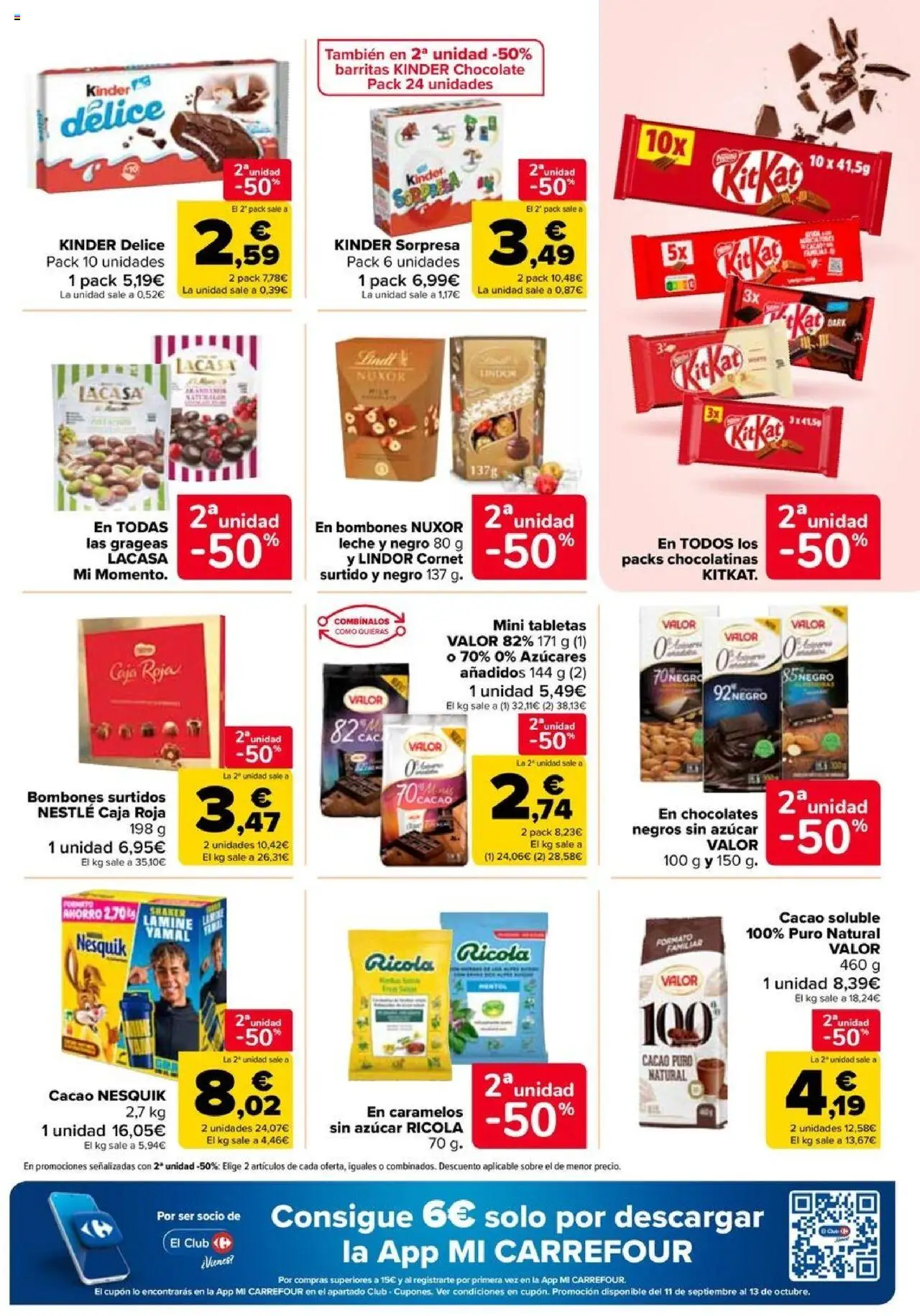 Carrefour folleto │ válido desde el 11.09.2025 | Página: 39 | Productos: Leche, Chocolate, Cacao soluble, Caja