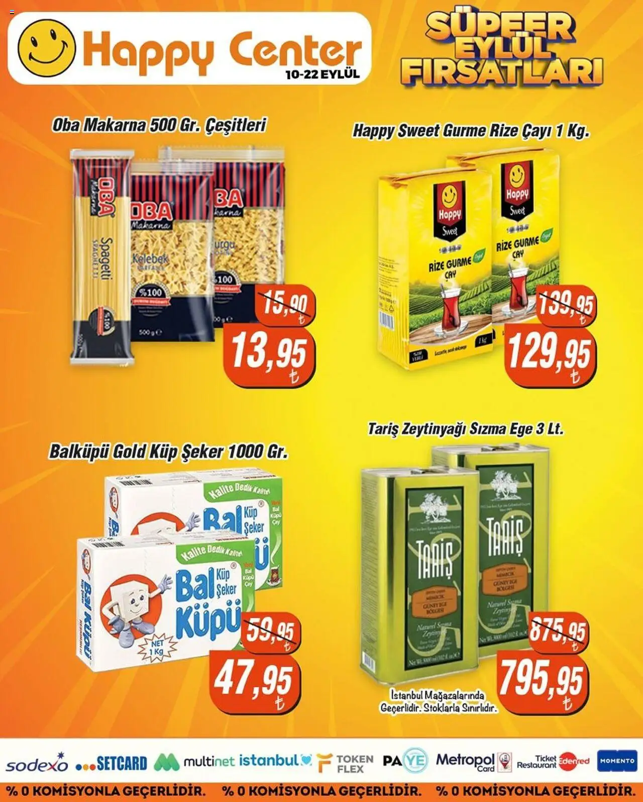 Happy Center Katalog - 10.09.2025 tarihinden itibaren geçerlidir | Sayfa: 2 | Ürünler: Şeker, Makarna, Zeytin, Küp şeker