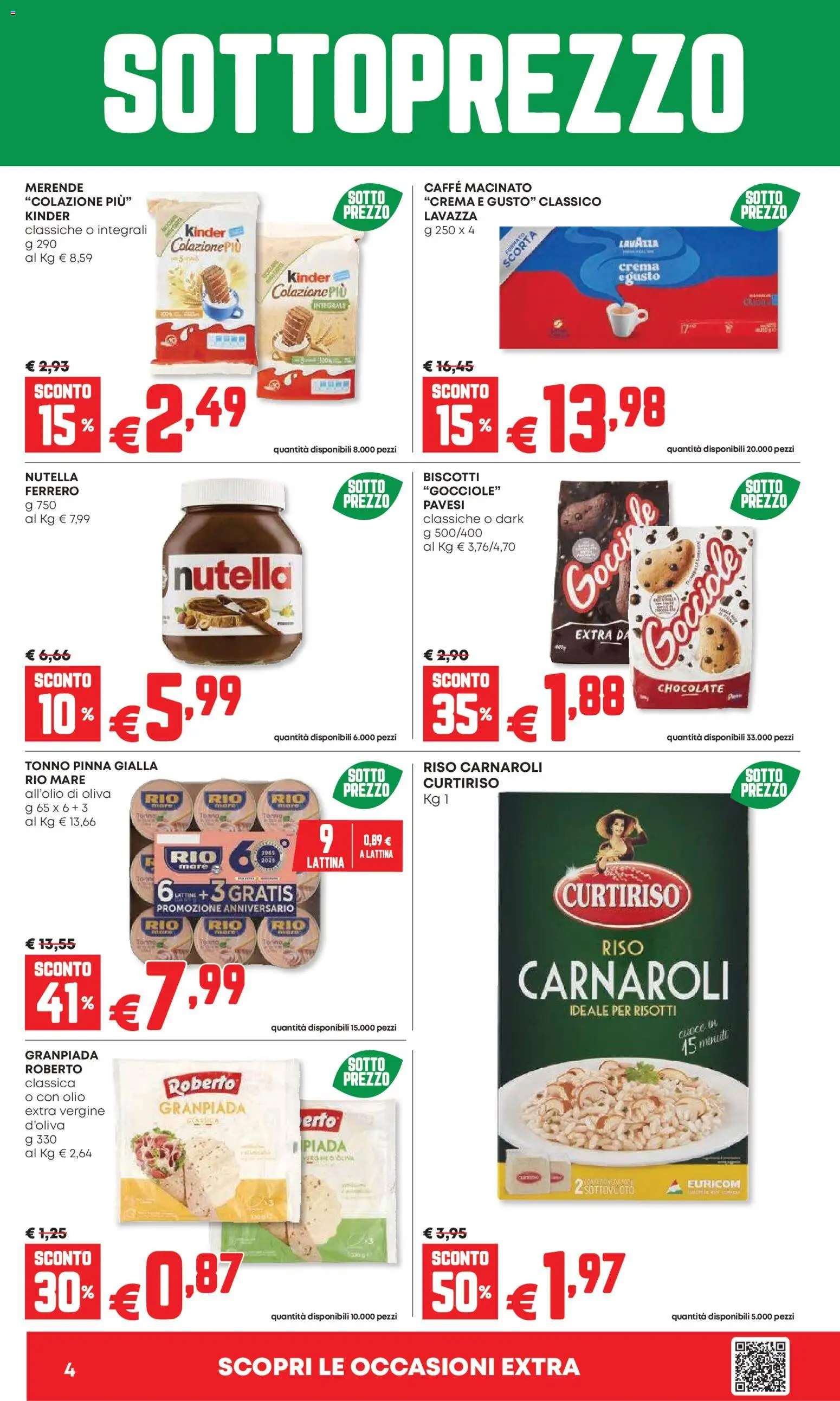 Volantino Panorama del 26.02.2026 | Pagina: 4 | Prodotti: Crema, Riso Carnaroli, Biscotti, Lavazza