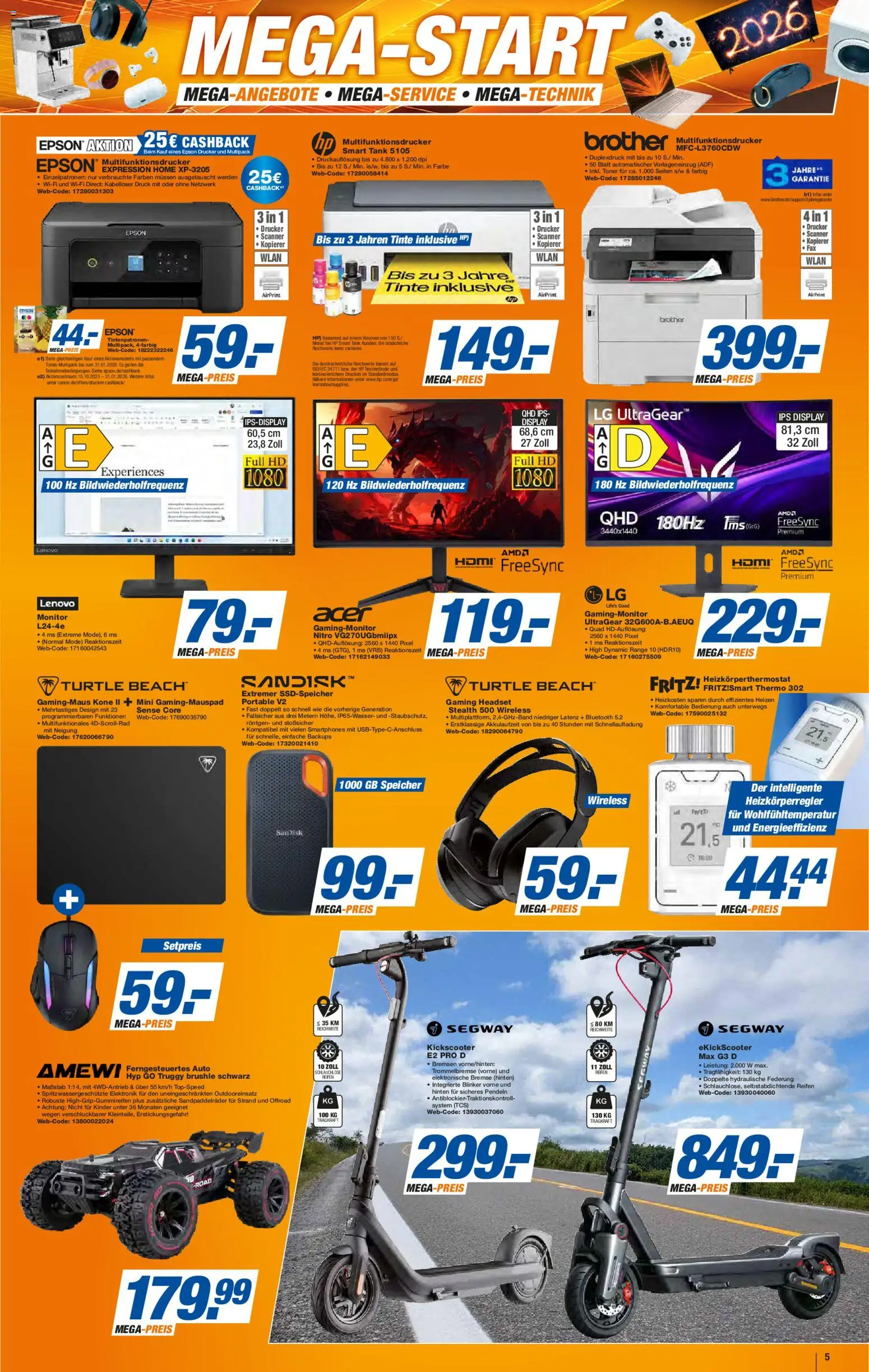Expert Prospekt 	 – gültig ab 26.12.2025 | Seite: 5 | Produkte: LG, Toner, Smartphones, Drucker