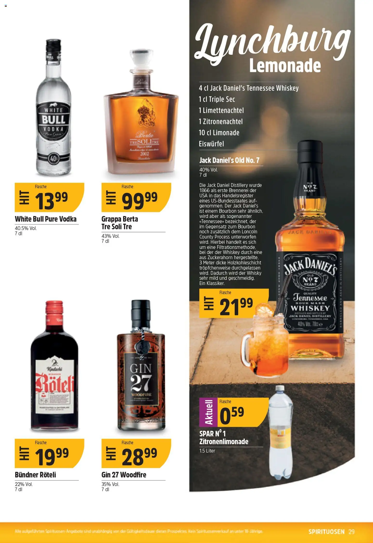 TopCC Aktionen – gültig ab 24.11.2025 | Seite: 29 | Produkte: Limonade, Bourbon, Gin, Whiskey