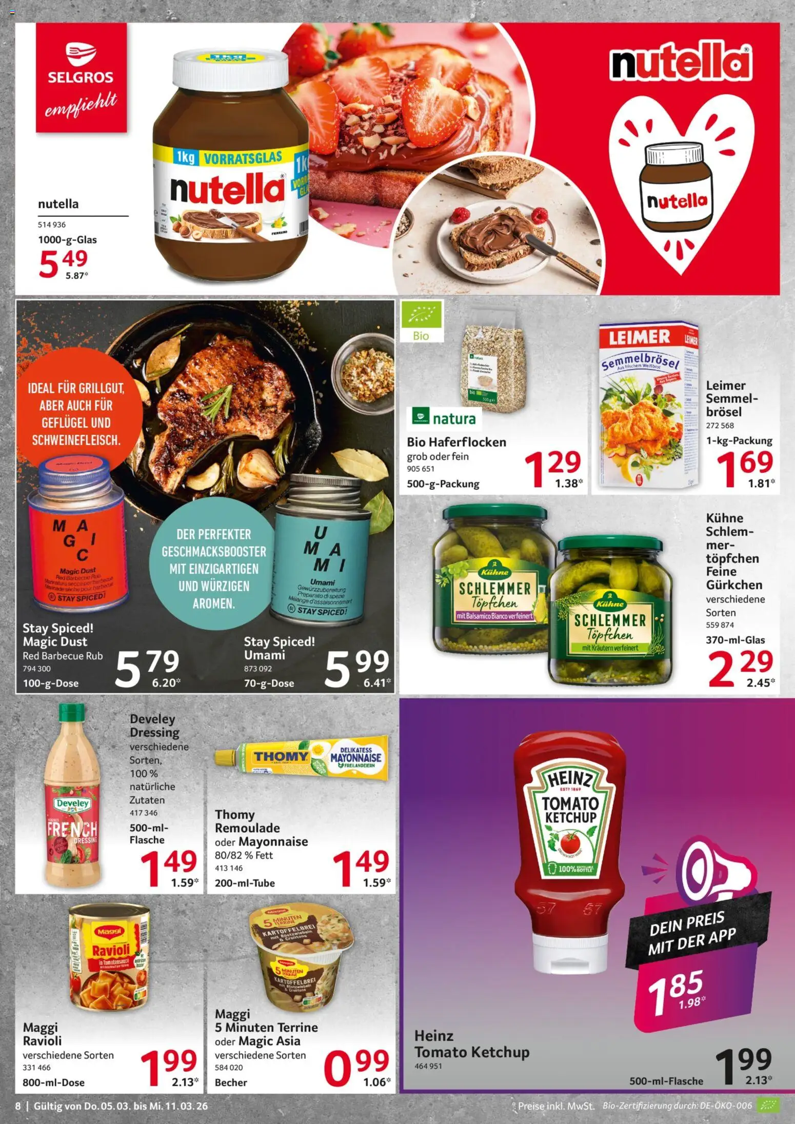Selgros Prospekt 	 – gültig ab 05.03.2026 | Seite: 8 | Produkte: Maggi, Balsamico, Dressing, Ketchup
