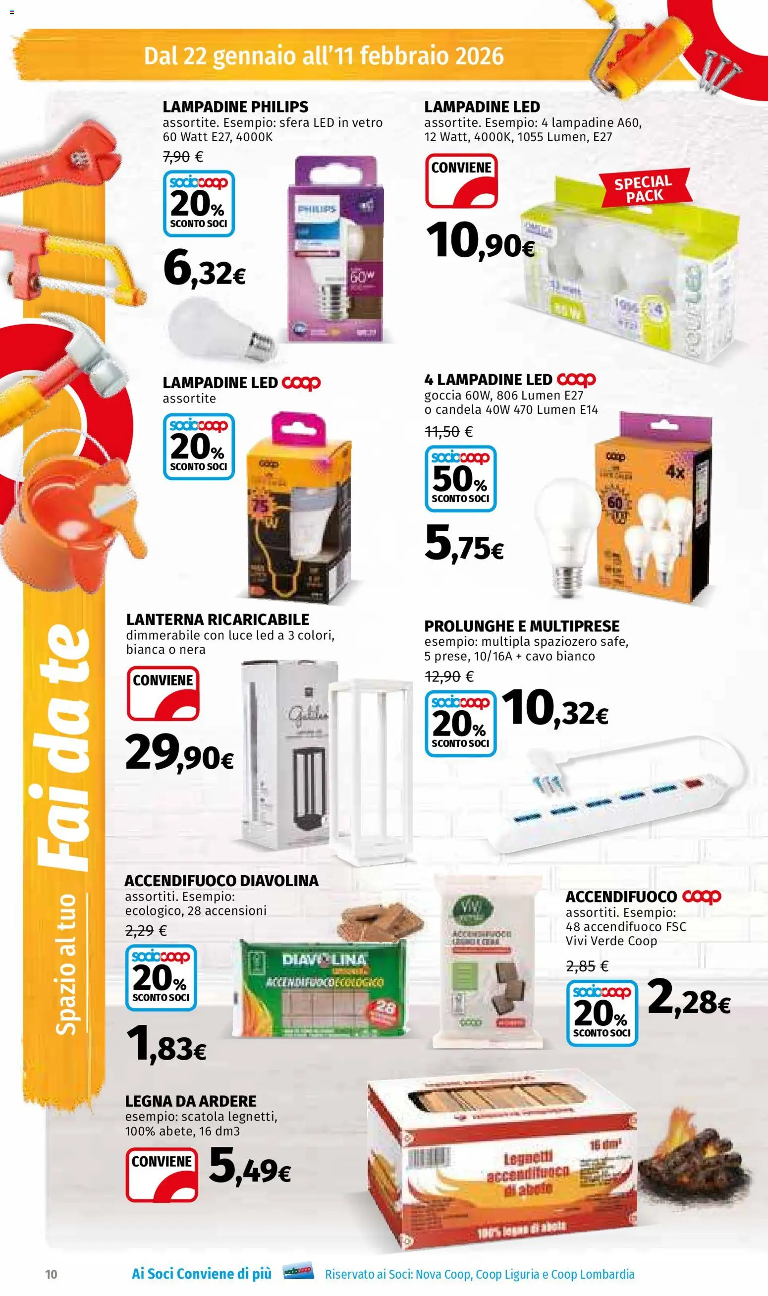 Volantino Ipercoop del 22.01.2026 | Pagina: 10 | Prodotti: Tè, Lanterna, Scatola, Candela