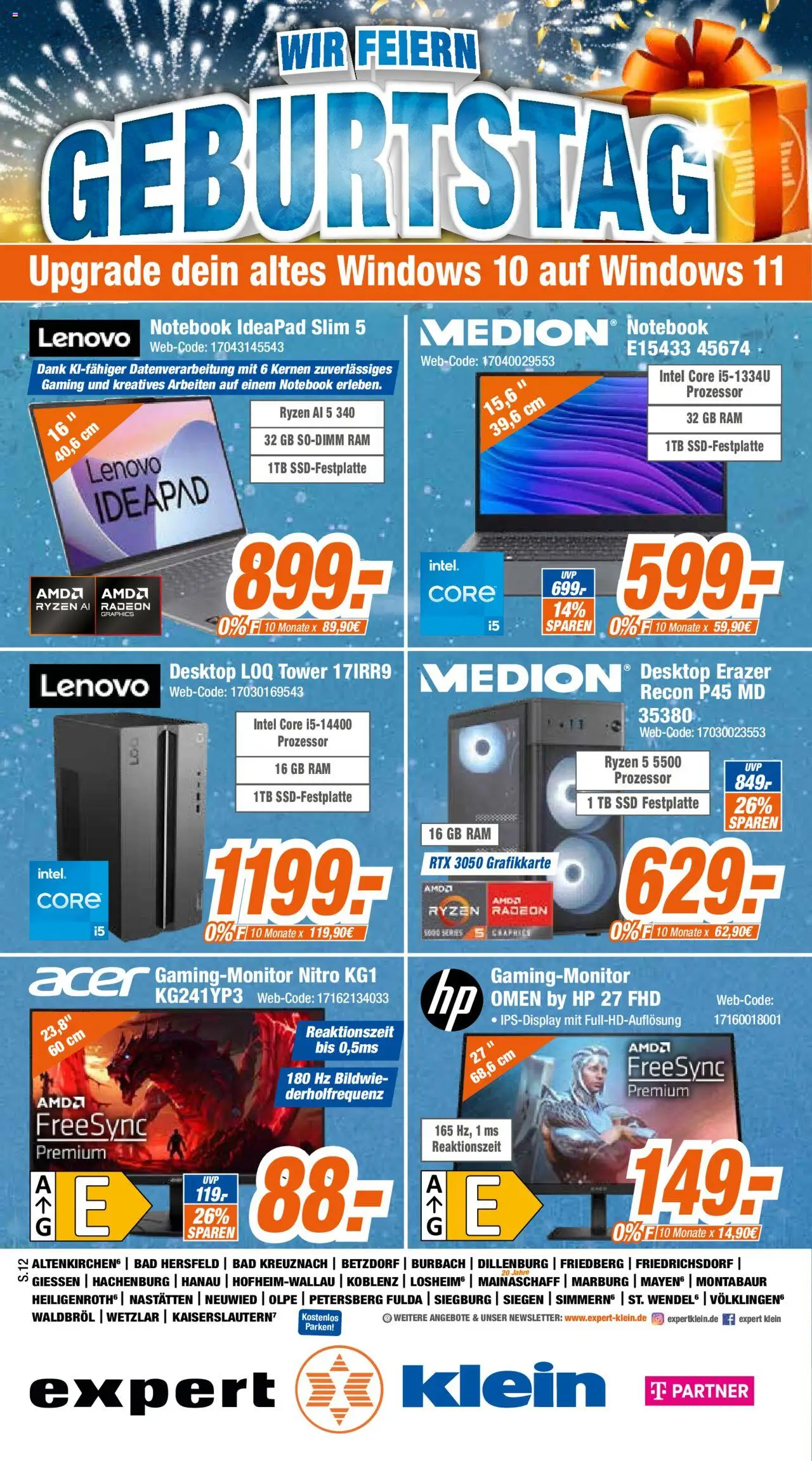 Expert Prospekt 	 – gültig ab 04.10.2025 | Seite: 12 | Produkte: Lenovo, Bad, Notebook, Grafikkarte