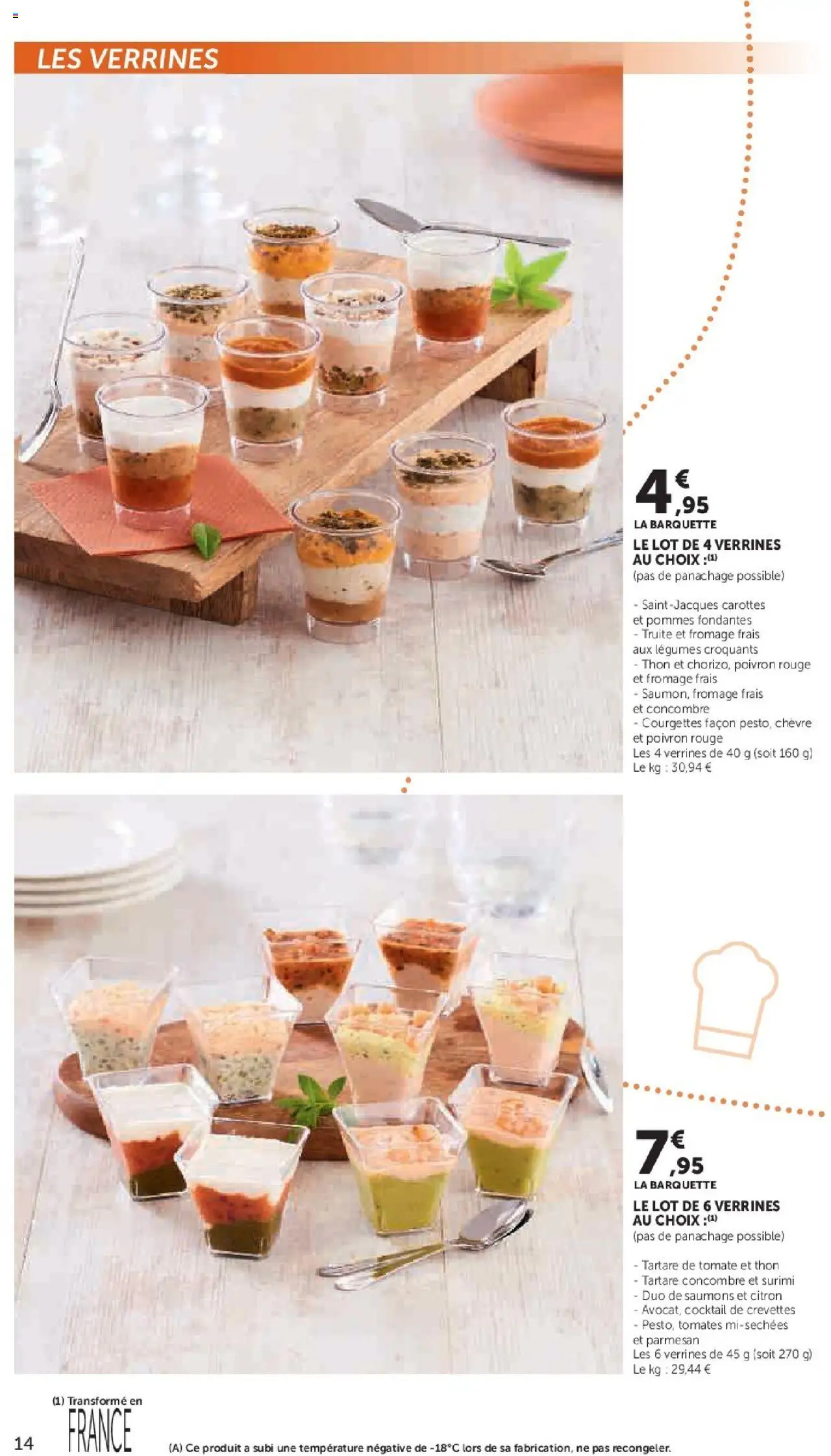 {H1} | Page: 14 | Produits: Poivron, Crevettes, Verrines, Pommes