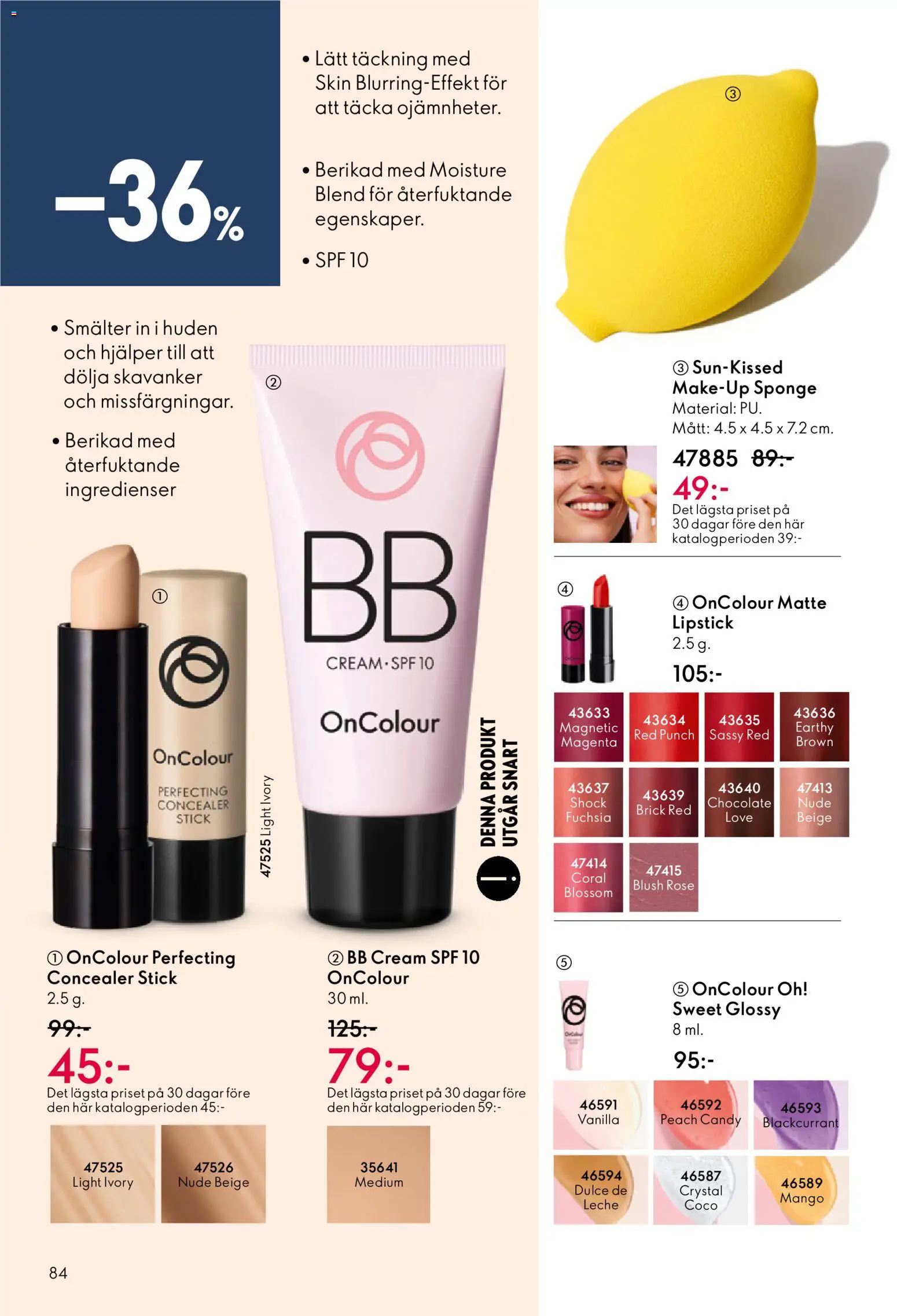 Oriflame reklamblad aktuell från 10.12.2025 | Sida: 84 | Produkter: Concealer, BB cream, Mango