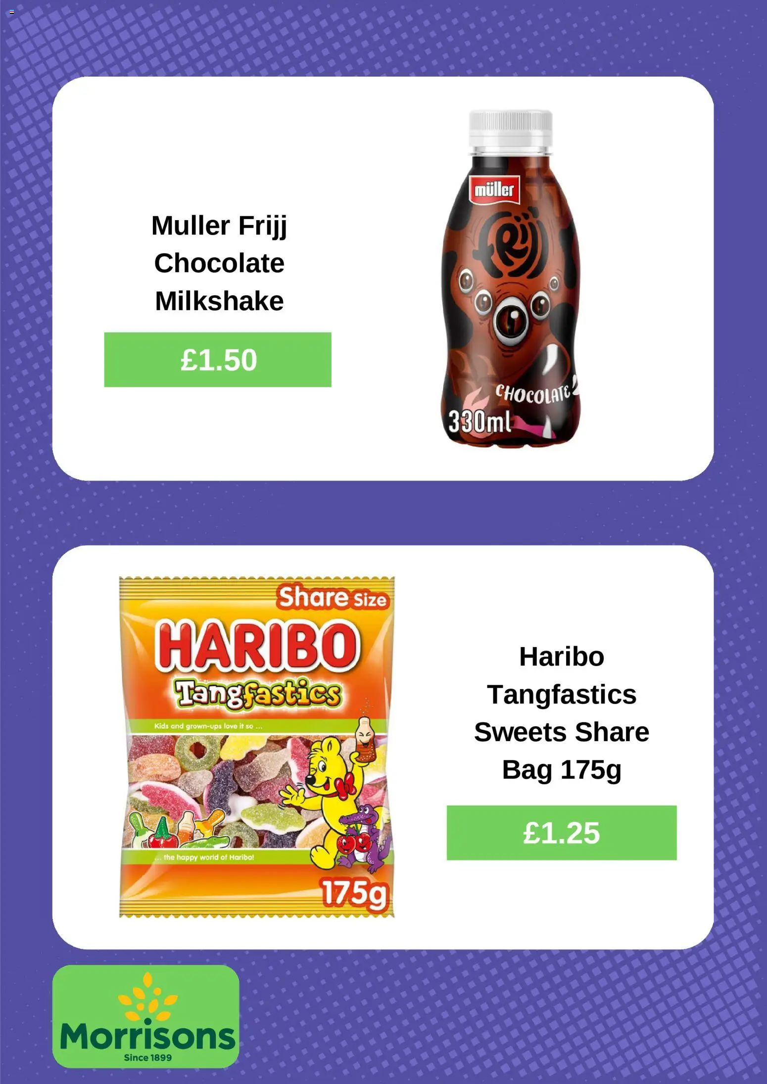 {H1} | Page: 4 | Products: Milkshake, Chocolate, Bag