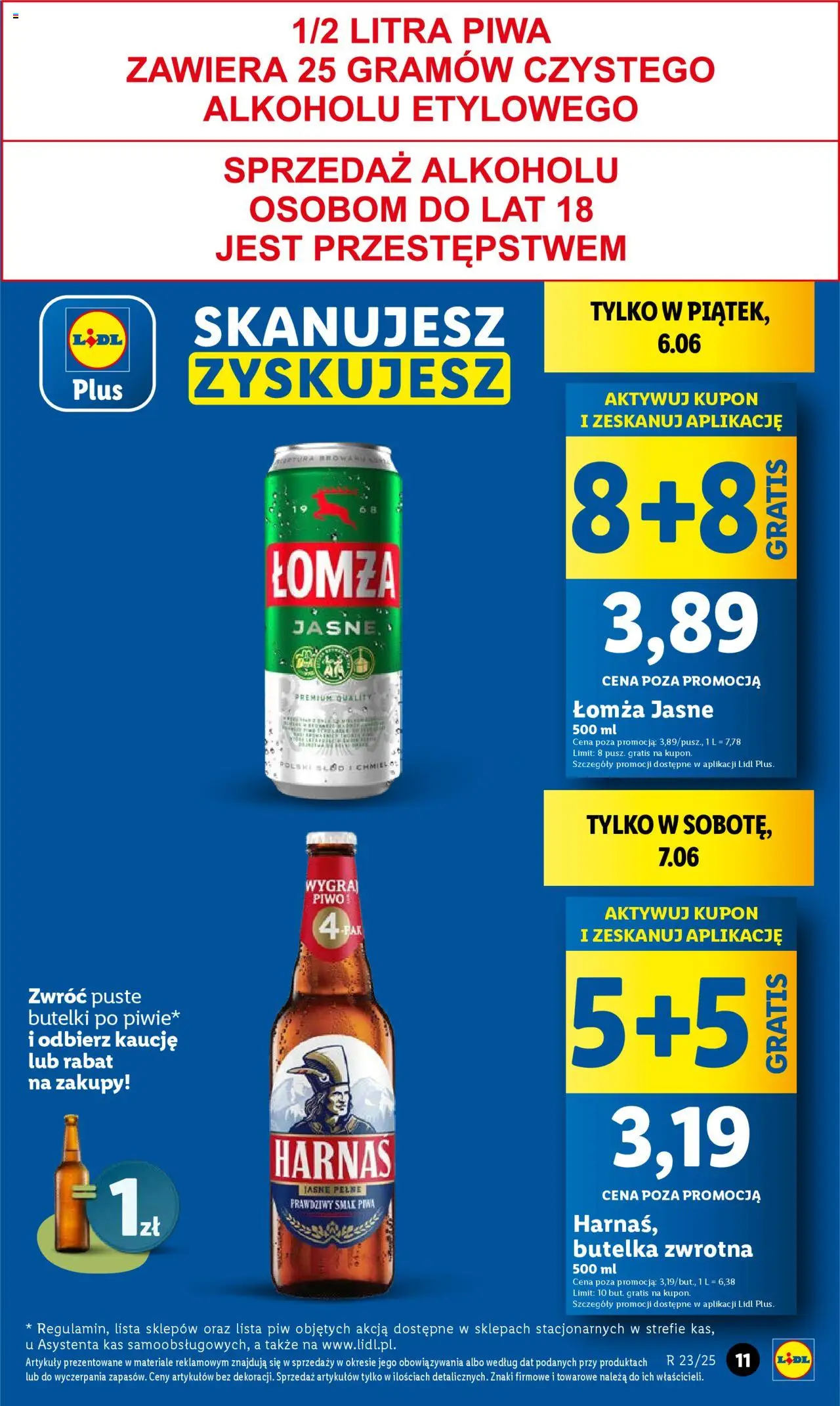 Lidl Gazetka od 05.06.2025 | Strona: 11 | Produkty: Harnaś, Piwo