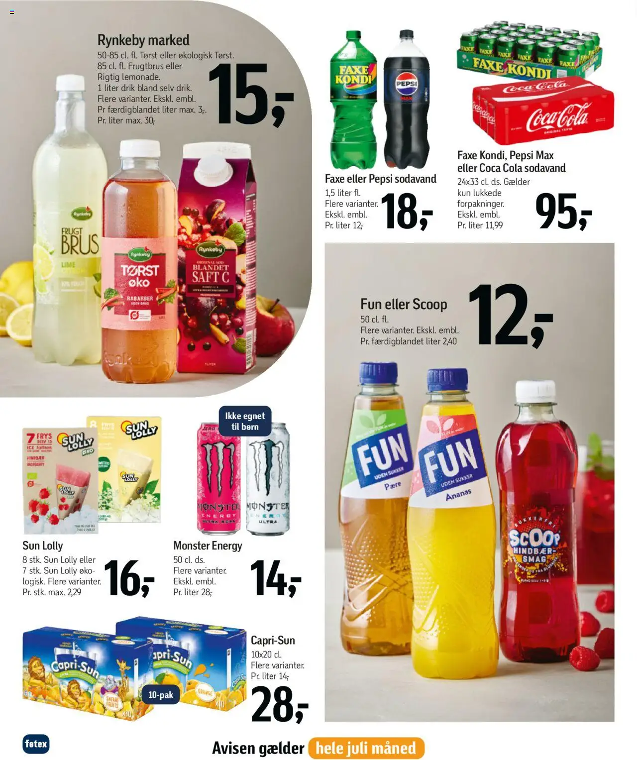 Føtex Tilbudsavis gyldig fra 27.06.2025 | Side: 38 | Produkter: Ananas, Coca Cola, Sodavand, Lime