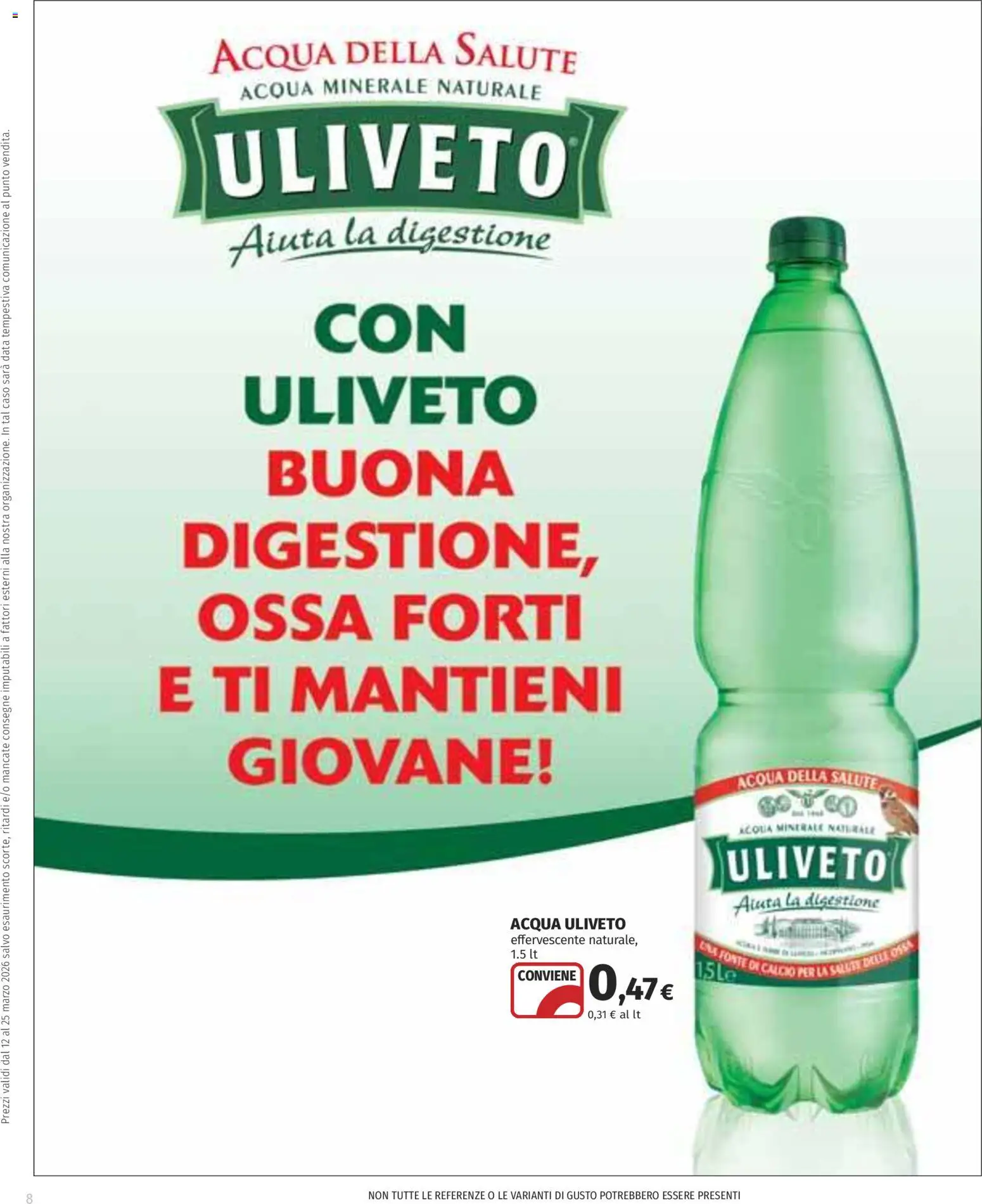 Volantino COOP del 12.03.2026 | Pagina: 8 | Prodotti: Acqua, Data, Acqua minerale