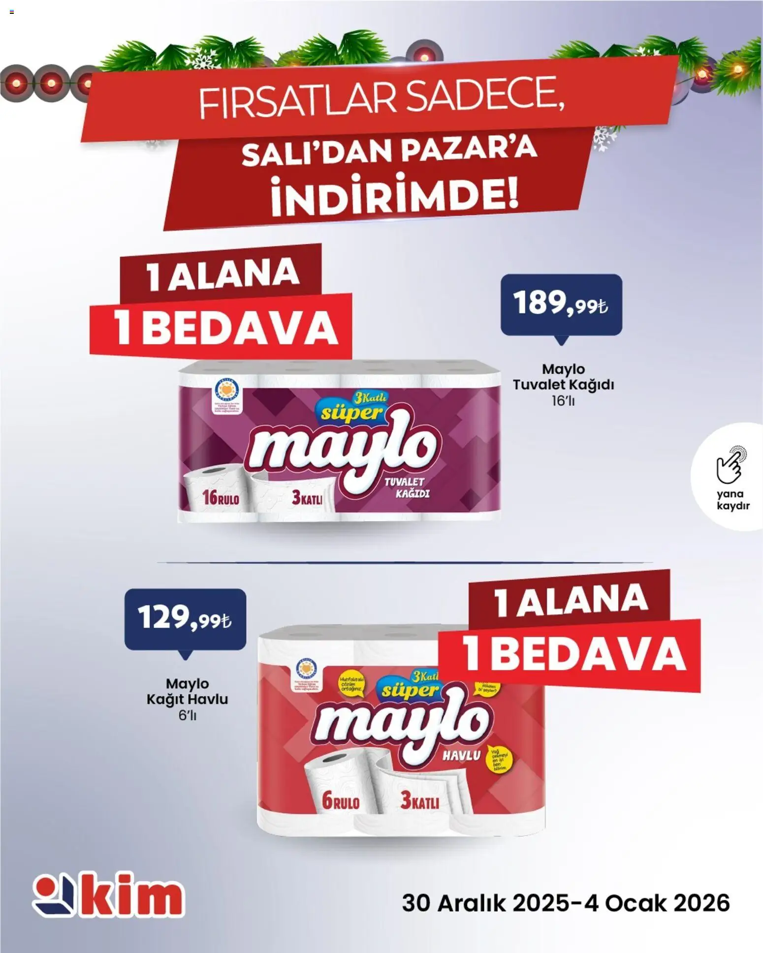 Kim Market Salı’dan Pazar’a Taze ve Temiz Seçimler! - 30.12.2025 tarihinden itibaren geçerlidir | Sayfa: 4