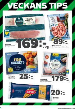 Stora Coop - erbjudanden - Förhandsvisning av reklamblad från butik Stora Coop aktuell från 02.02.2026 | Sida: 6 | Produkter: Kycklingfile, Räkor, Spaghetti, Sallad