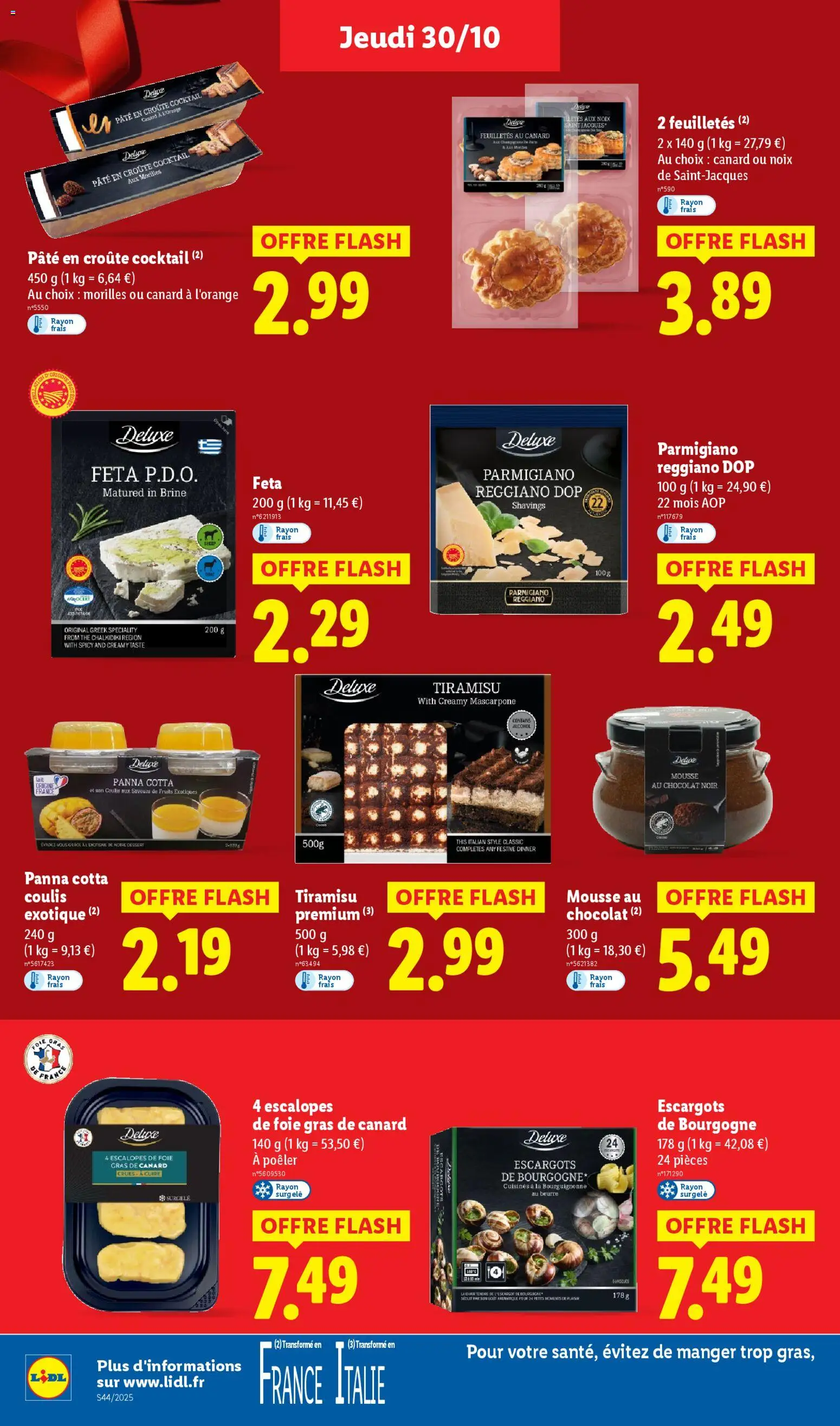 {H1} | Page: 18 | Produits: Mousse, Parmesan, Beurre, Thé