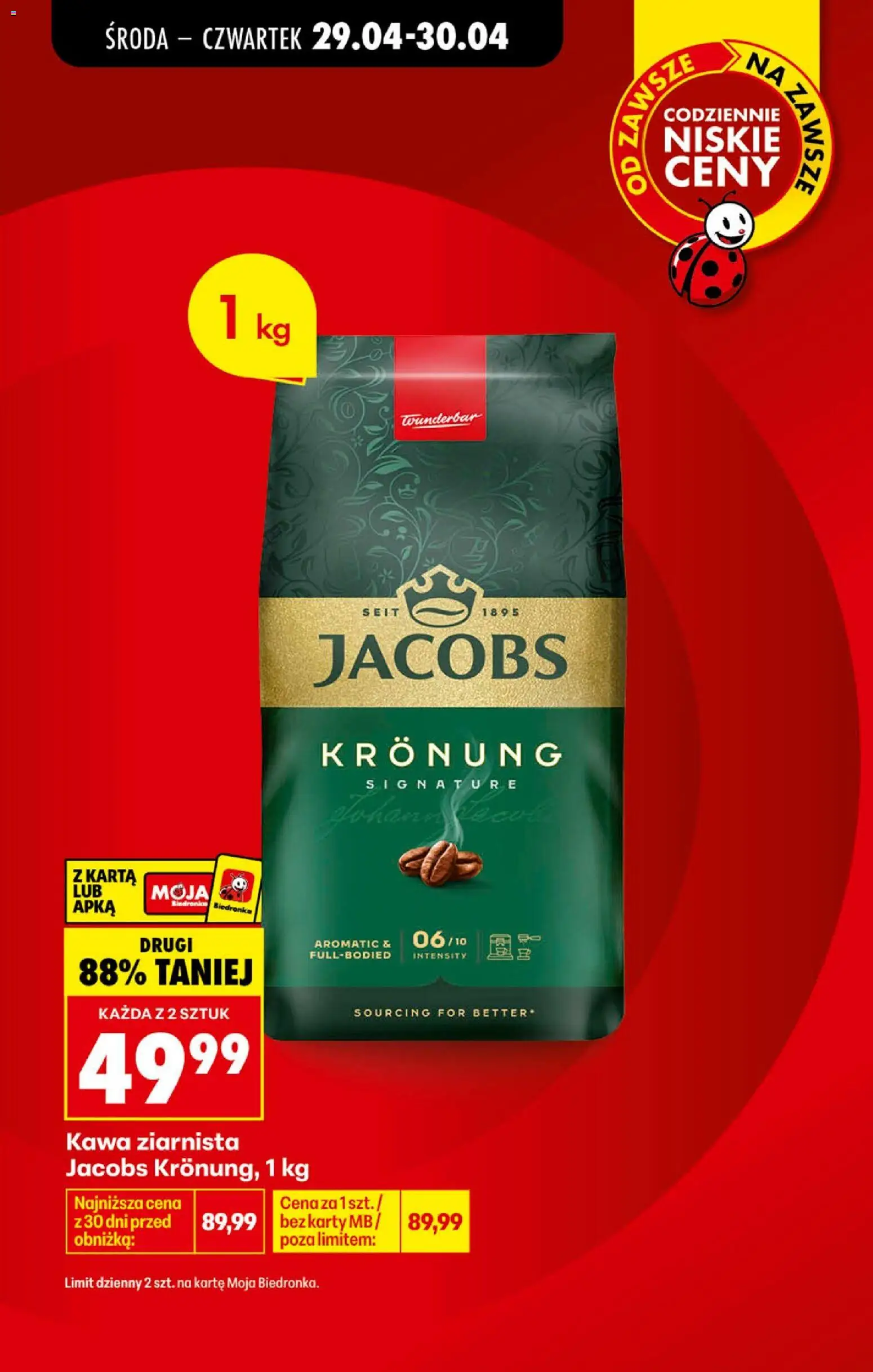 Biedronka Polsko leták - Codziennie niskie ceny od 29.04.2026 | Strana: 37 | Produkty: Jacobs Kronung, Jacobs