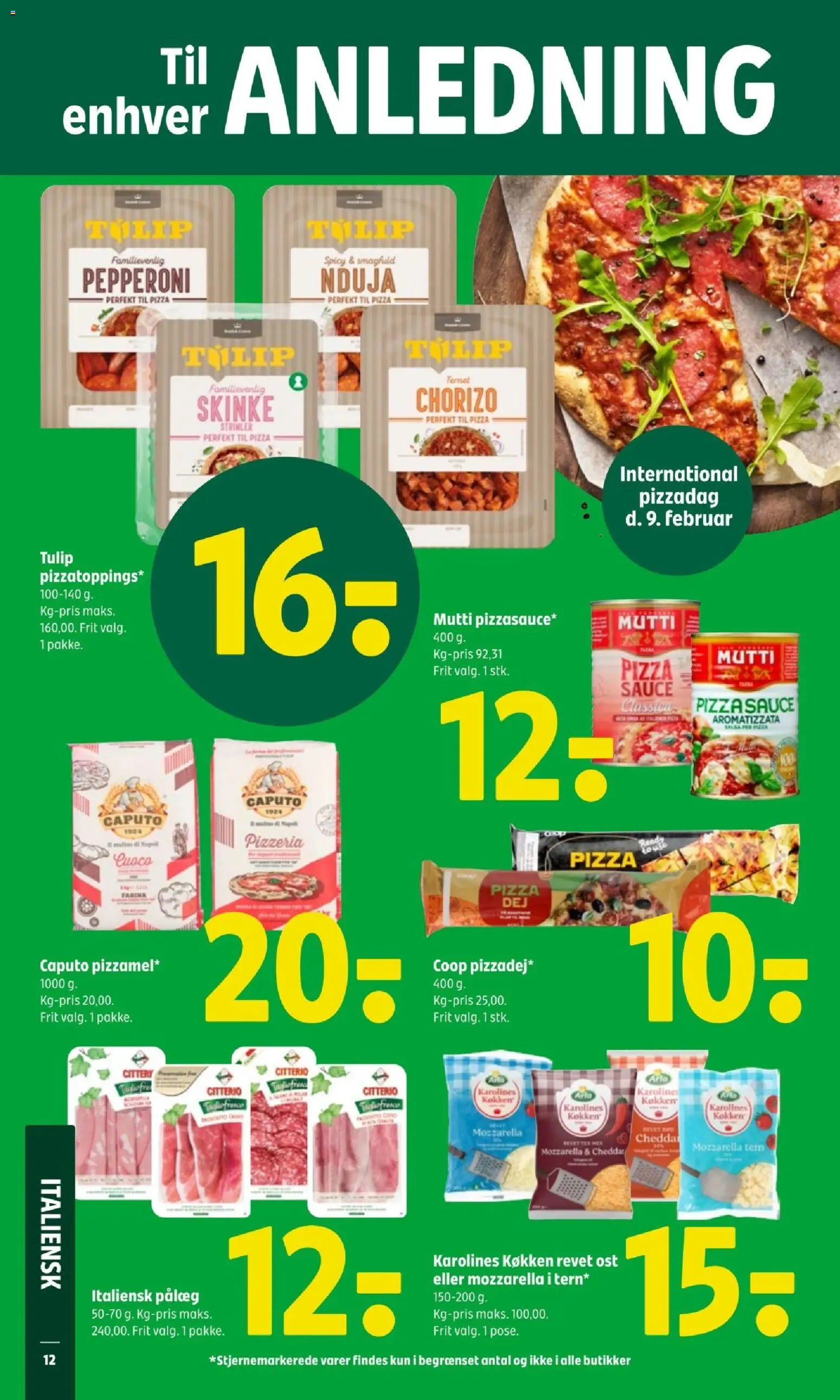Coop 365 tilbudsavis – gyldig fra 05.02.2026 | Side: 14 | Produkter: Cheddar, Skinke, Pizza, Mozzarella