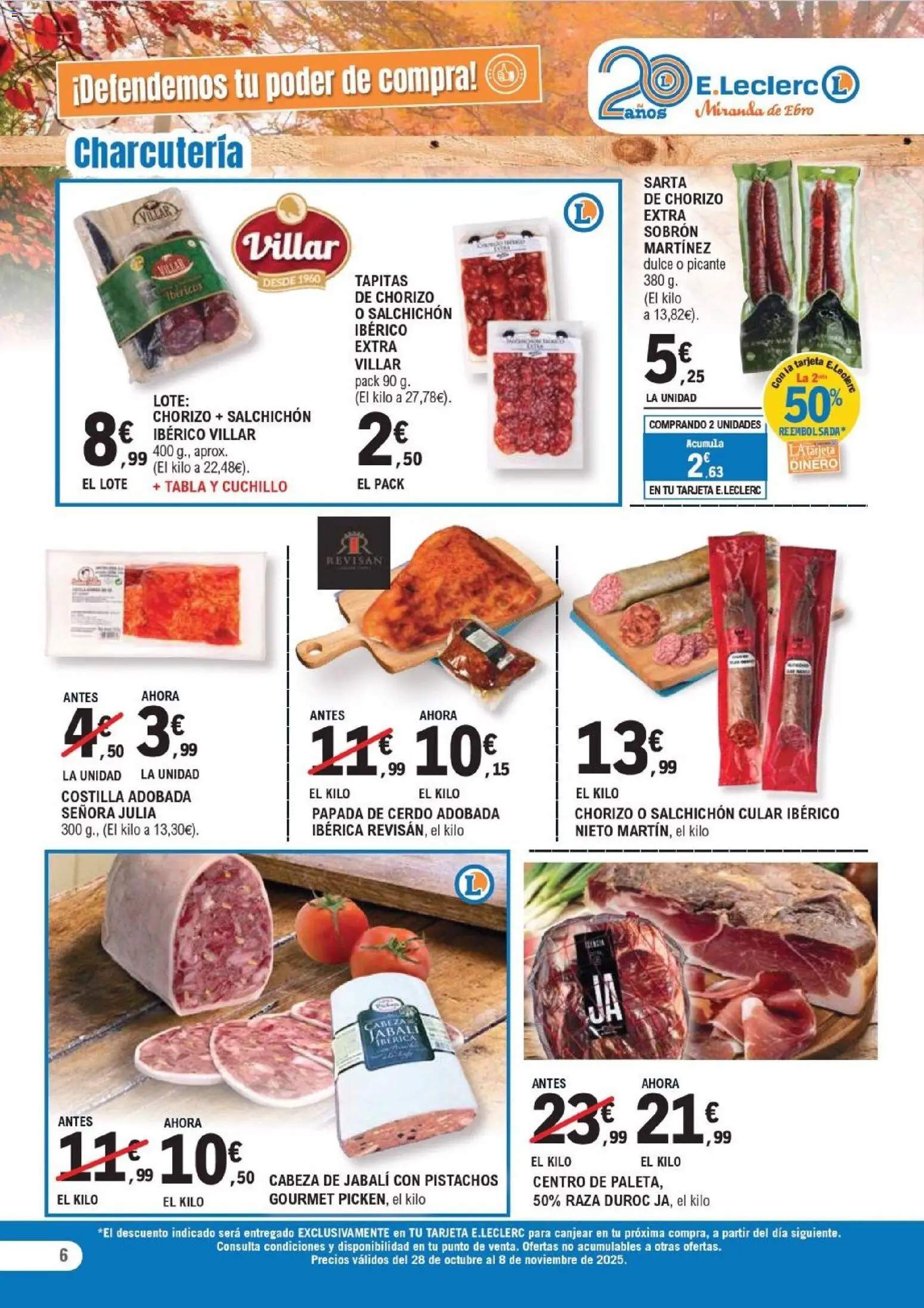 E.Leclerc folleto │ válido desde el 28.10.2025 | Página: 6 | Productos: Cerdo