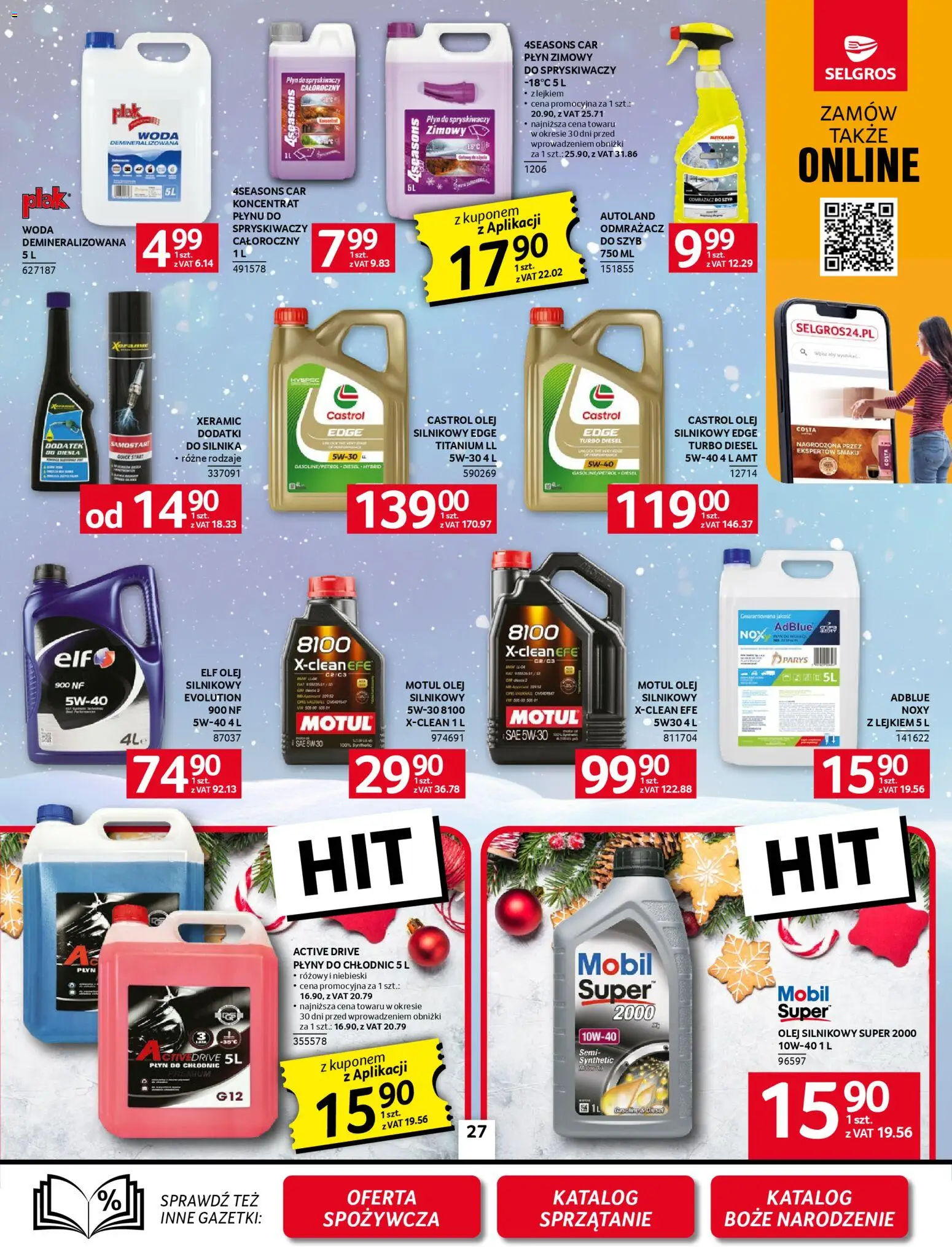 Selgros cash&carry Gazetka - Oferta przemysłowa od 06.11.2025 | Strona: 29 | Produkty: Płyn do spryskiwaczy, Olej, Woda