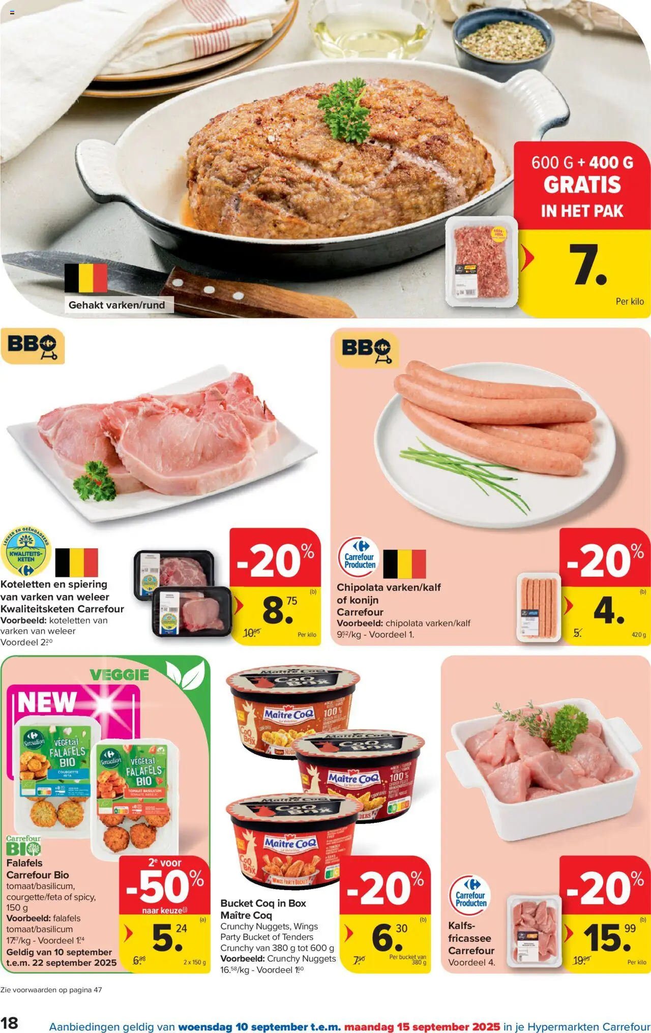  | Pagina: 18 | Producten: Gehakt, Cordon bleu, Chipolata, Box