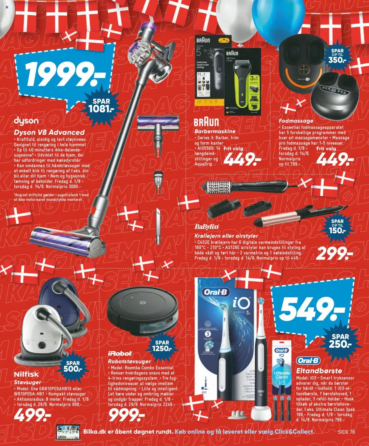 Bilka Tilbudsavis gyldig fra 01.08.2025 | Side: 36 | Produkter: Robotstøvsuger, Eltandbørste, Støvsuger, Krøllejern