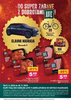 Carsko meso Ave Grill, marinirano, pakirano, 480 g, Panvita │ velja od 28.08.2025 | Stran: 7 | Izdelki: Čevapčiči, Vratovina, Pleskavice, Grill