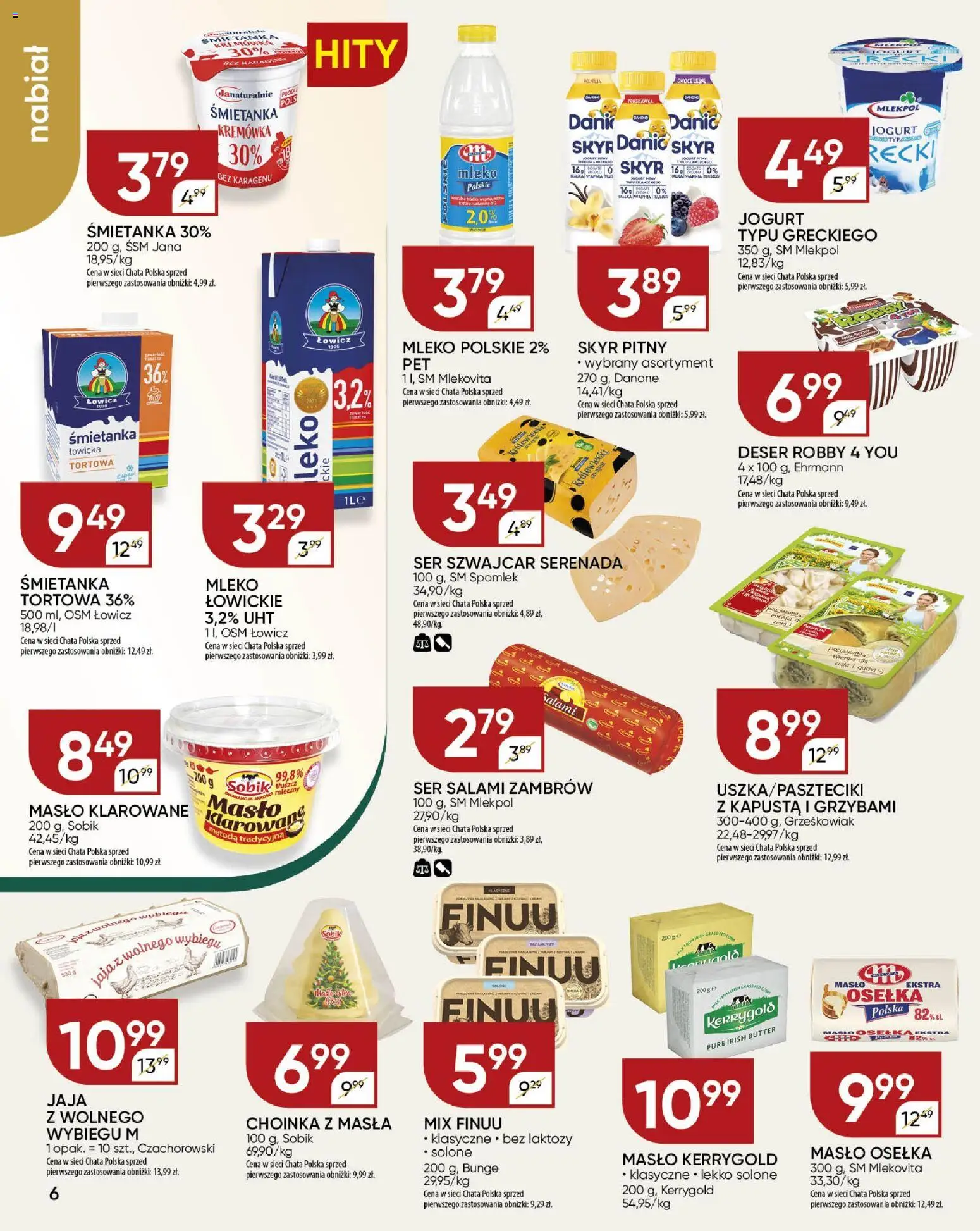 Chata Polska Gazetka od 18.12.2025 | Strona: 6 | Produkty: Masło, Salami, Owoce, Skyr